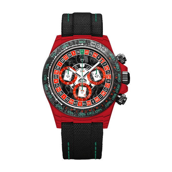 ROLEX Diw Daytona quartz fiber lucky player 3 (casino v.3) 40mm red quartz(1:1 replica) - Elite Watch Atelier