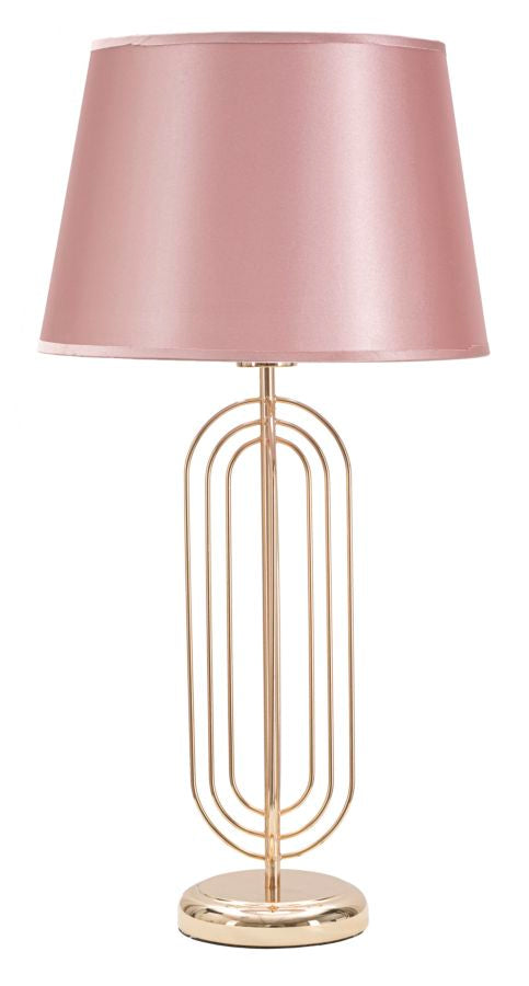 Mauro Ferretti Krista Tafellamp in goud metaal met roze tint
