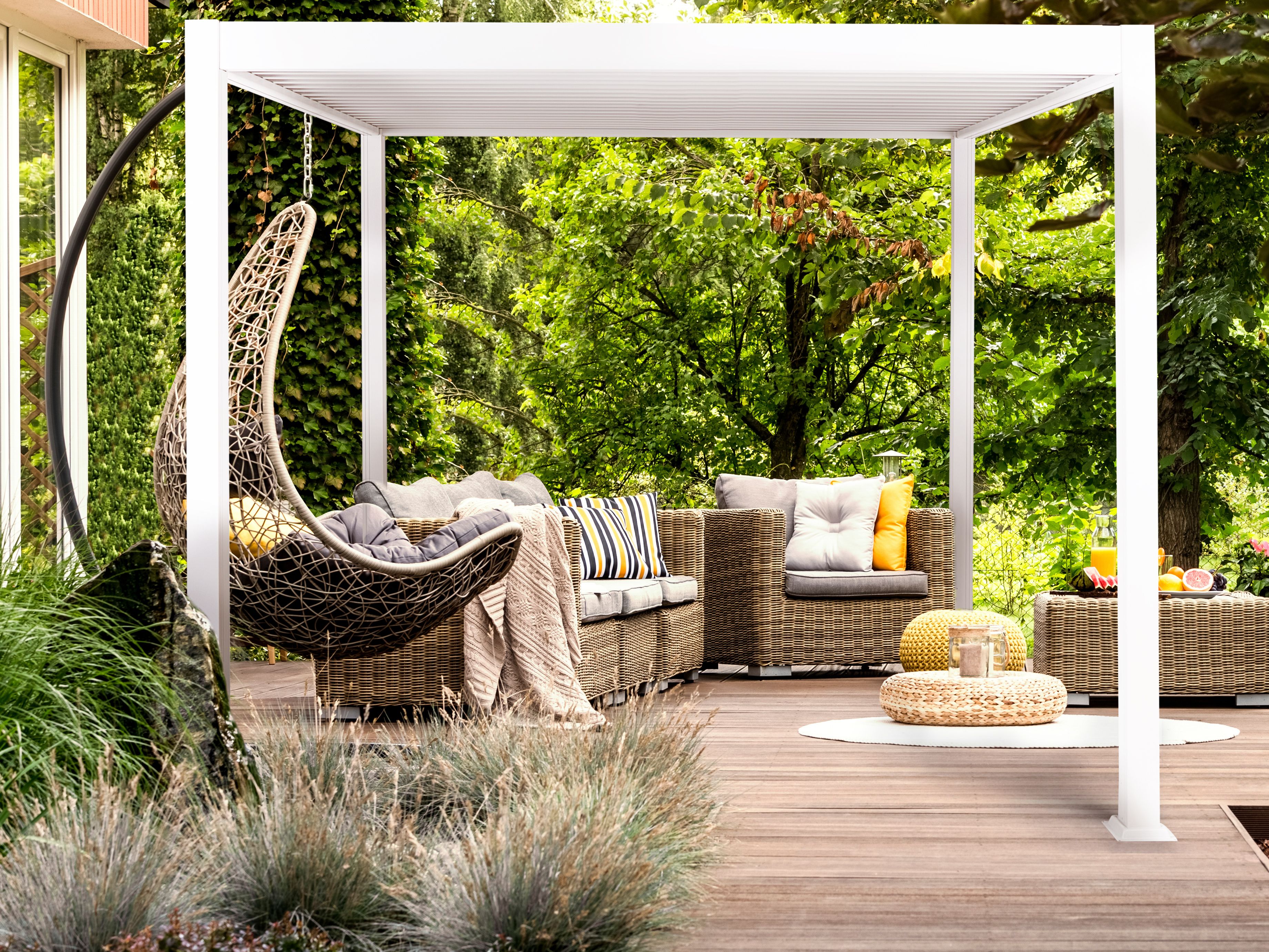 Gazebo FORNOLI Metal 310 cm 310 cm White
