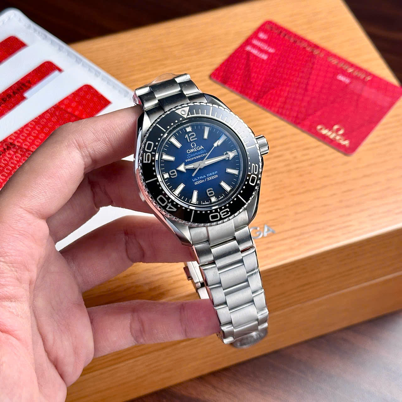 Omega Seamaster Planet Ocean 6000M Ultra Deep Replica Watches Blue Dial VSF 45.5mm - Top club