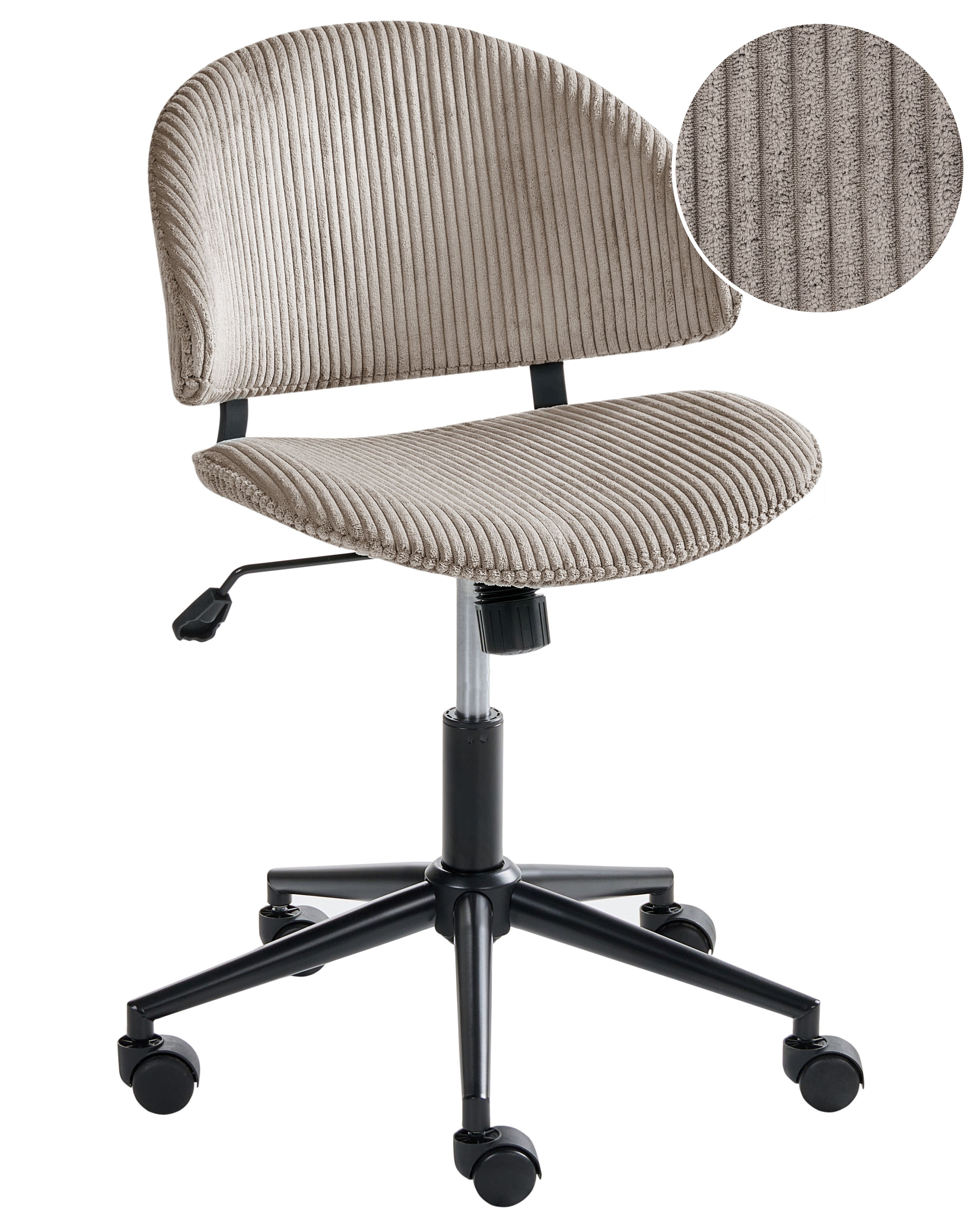Office Chair KIANA Corduroy Taupe