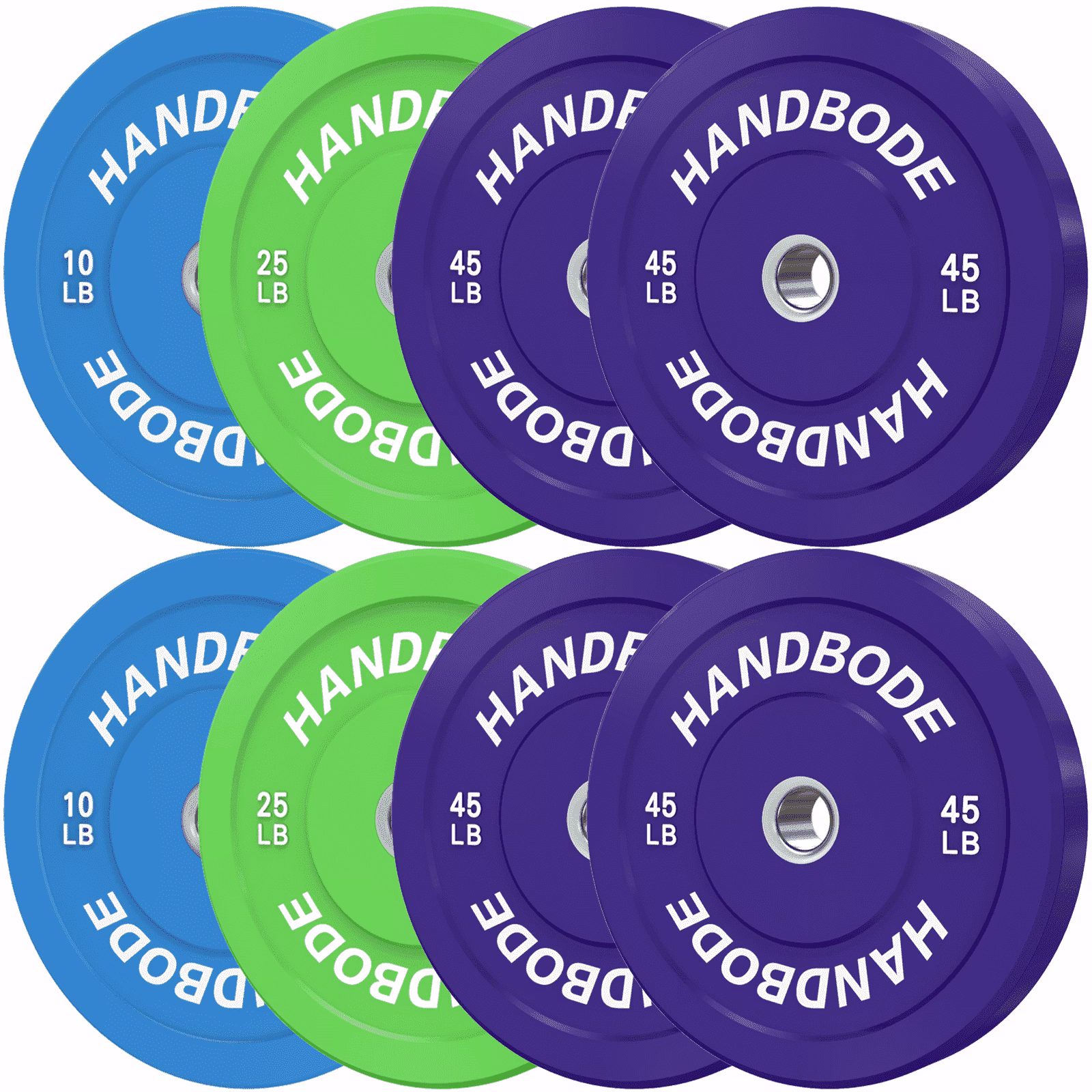 HANDBODE Bumper Plates Olympic Weight Plates, Colored Rubber plate for Weight Lifting and Strength Training 140LB - Image 20