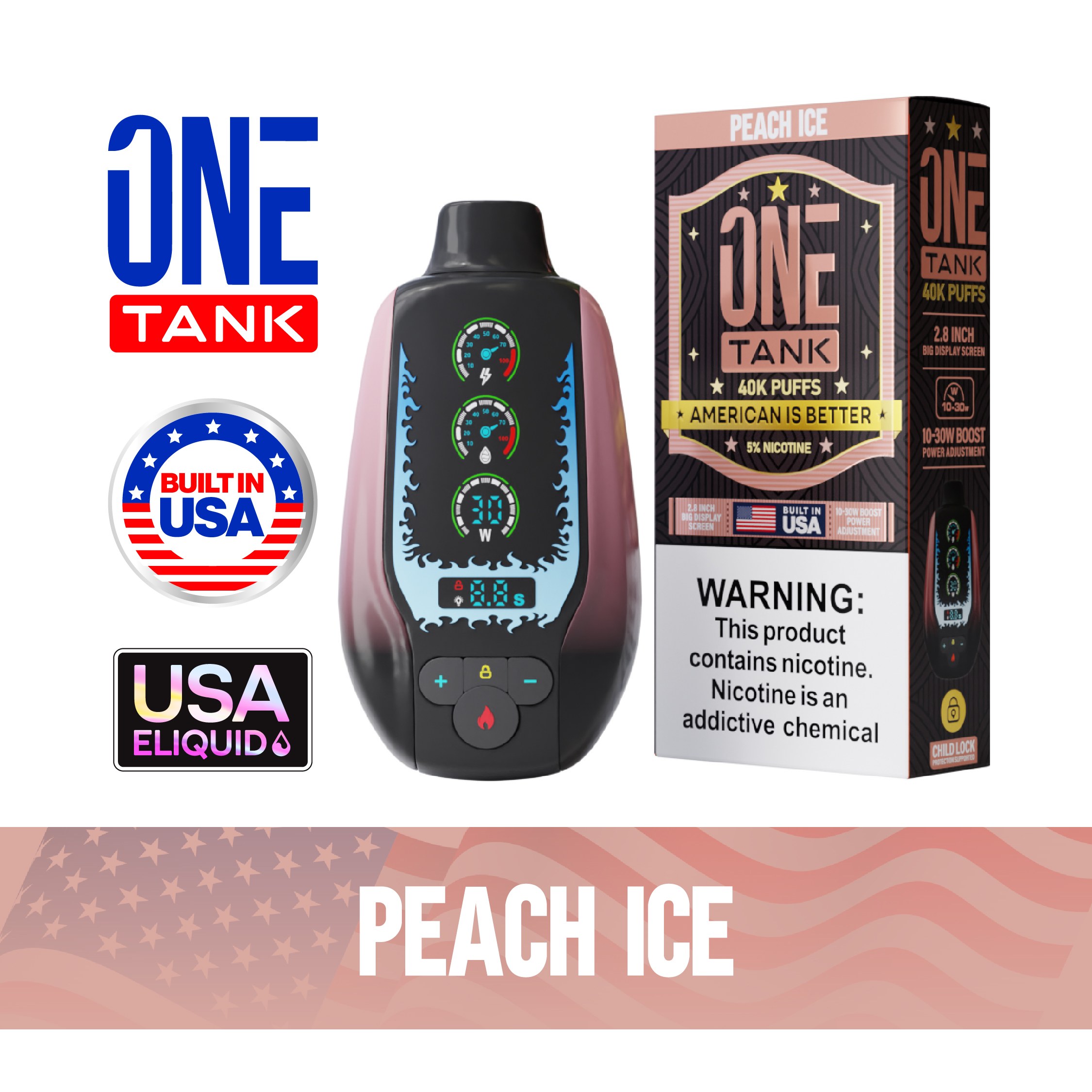ONE TANK 40K Rechargeable Disposable Vape