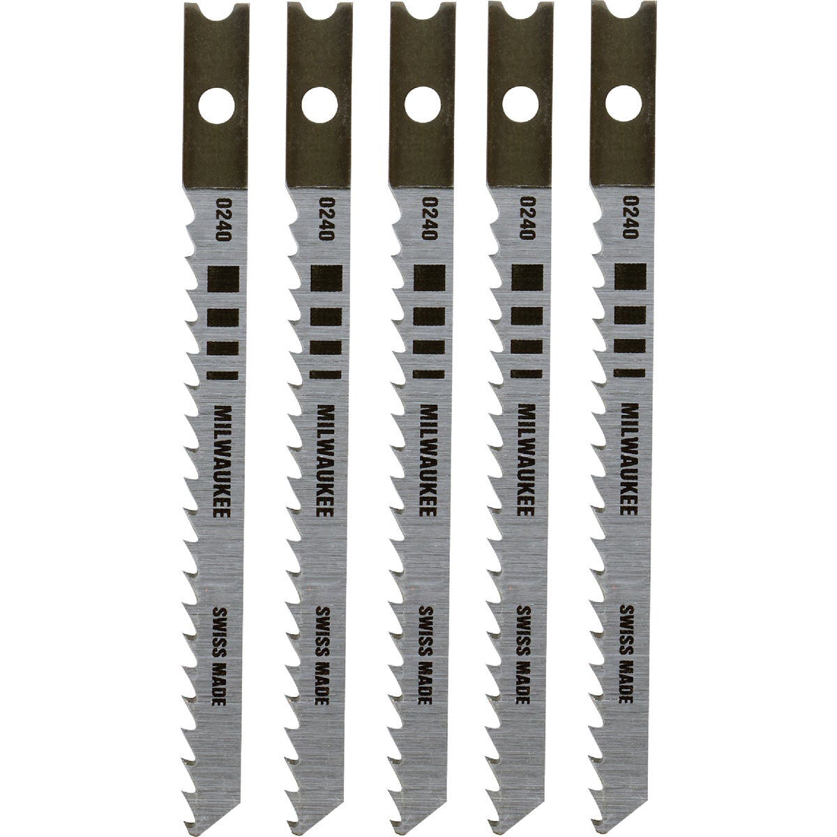Milwaukee U-Shank 3-1/8 In. x 8 TPI High Carbon Steel Jig Saw Blade, Wood Cutting (5-Pack)