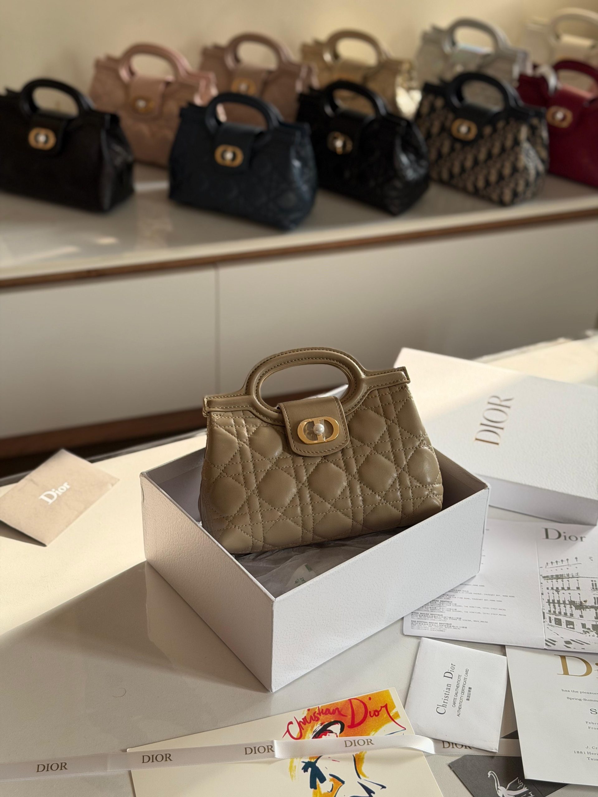 Dior Jolie Top Handle Mini Bag In Dubai
