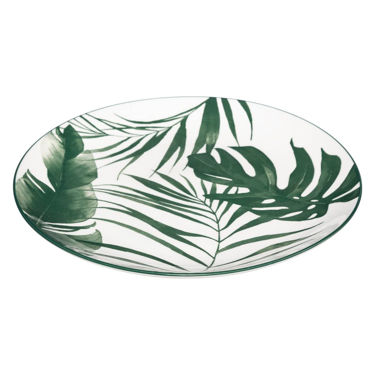 Set of 6 dinner plates "Palme" D.26.6 cm, Black
