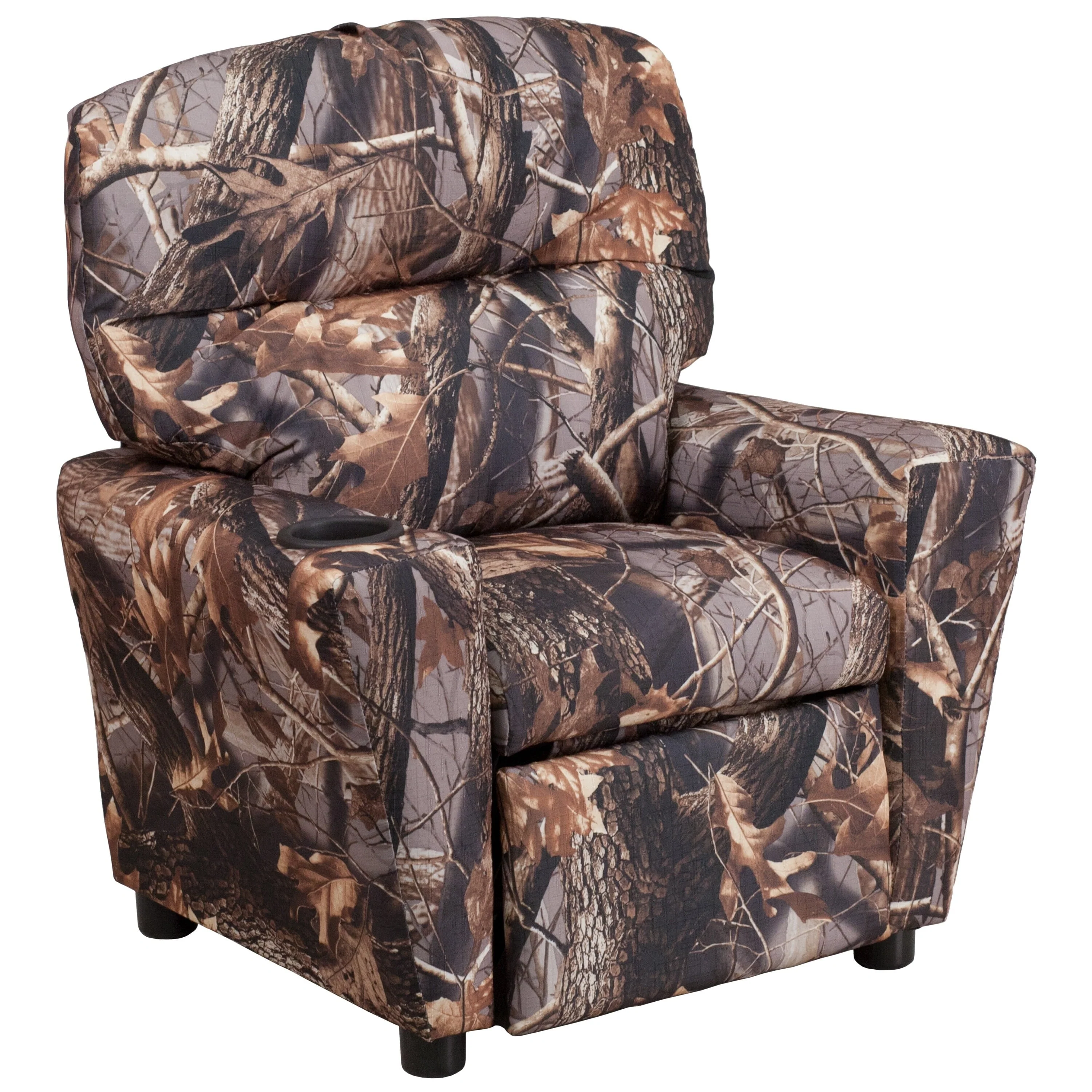 Lancaster Home Contemporary Kids Recliner with Cup Holder Brown Microfiber - Image 11