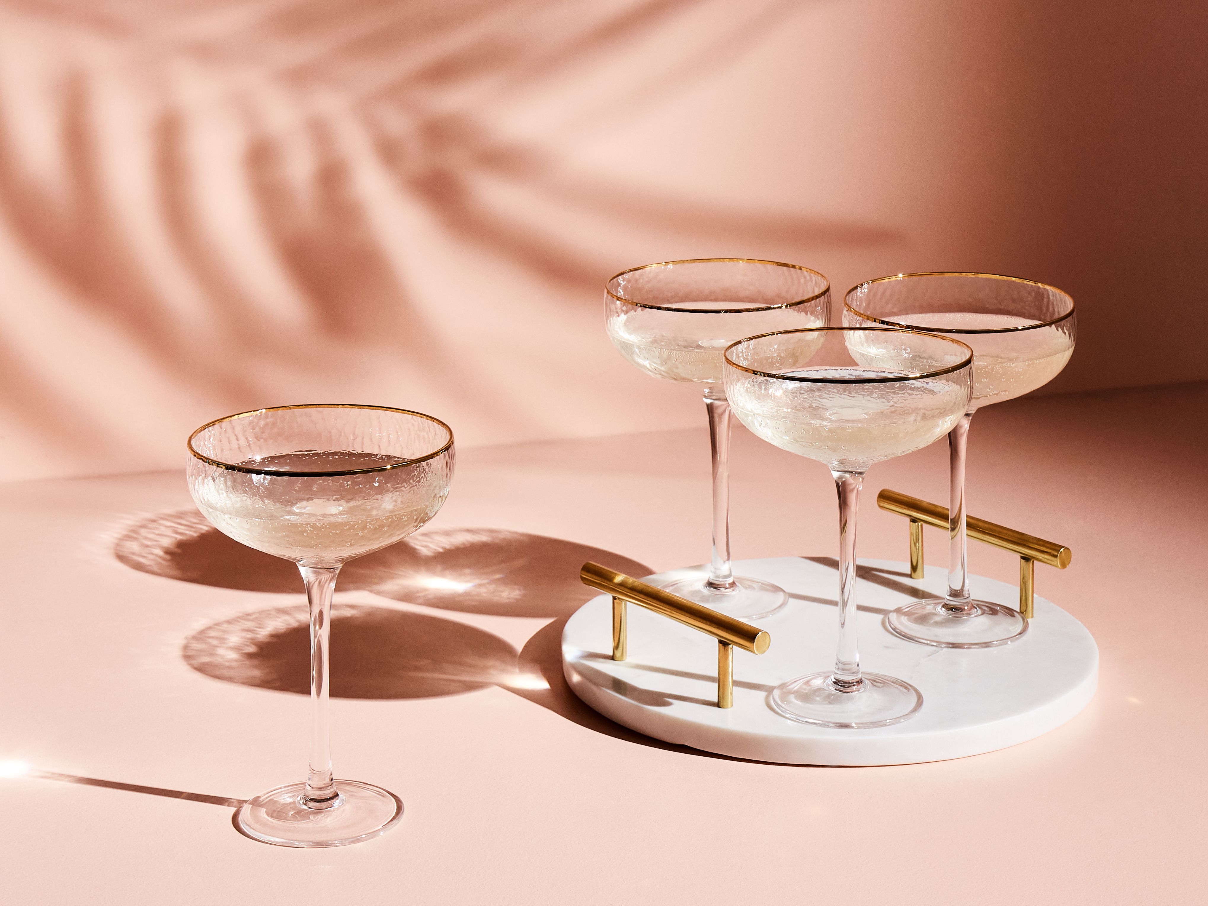 Set of 4 Champagne Saucers TOPAZ 450 ml Transparent