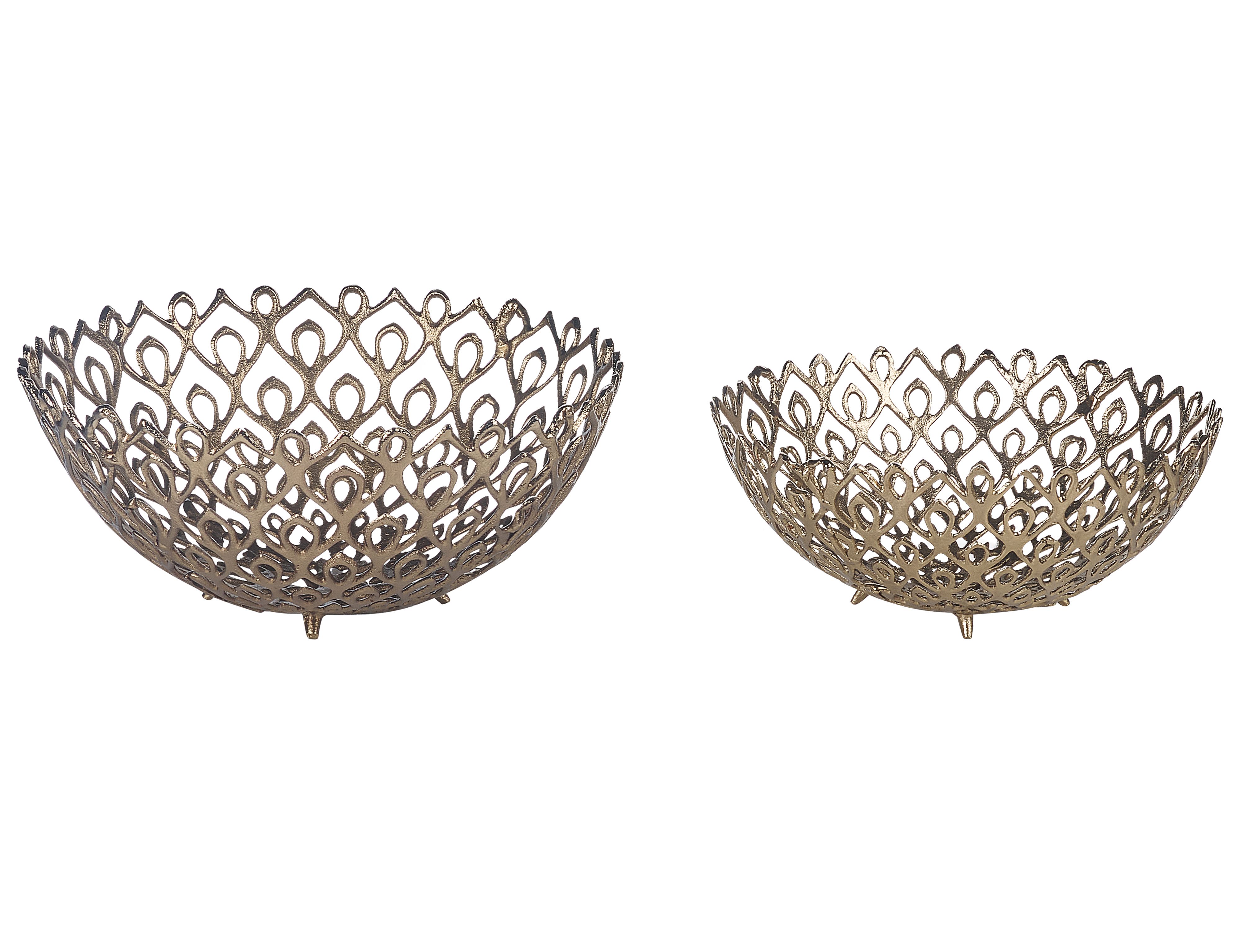 Set of 2 Bowls GROGOL Metal Gold