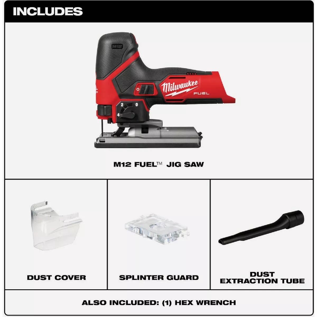Milwaukee M12 FUEL Brushless Barrel Grip Cordless Jig Saw (Tool Only)