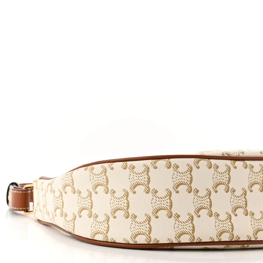 Superfake Celine White Canvas & Calfskin Ava Shoulder Bag Reps1:1High-quality replica