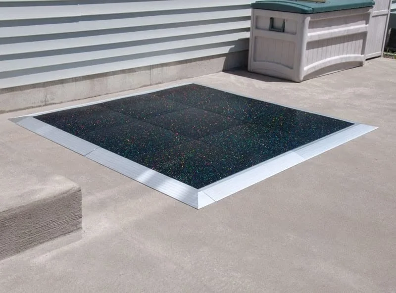 TentandTable Black Sparkle Portable Commercial Dance Floor - Indoor & Outdoor, 9 ft x 9 ft