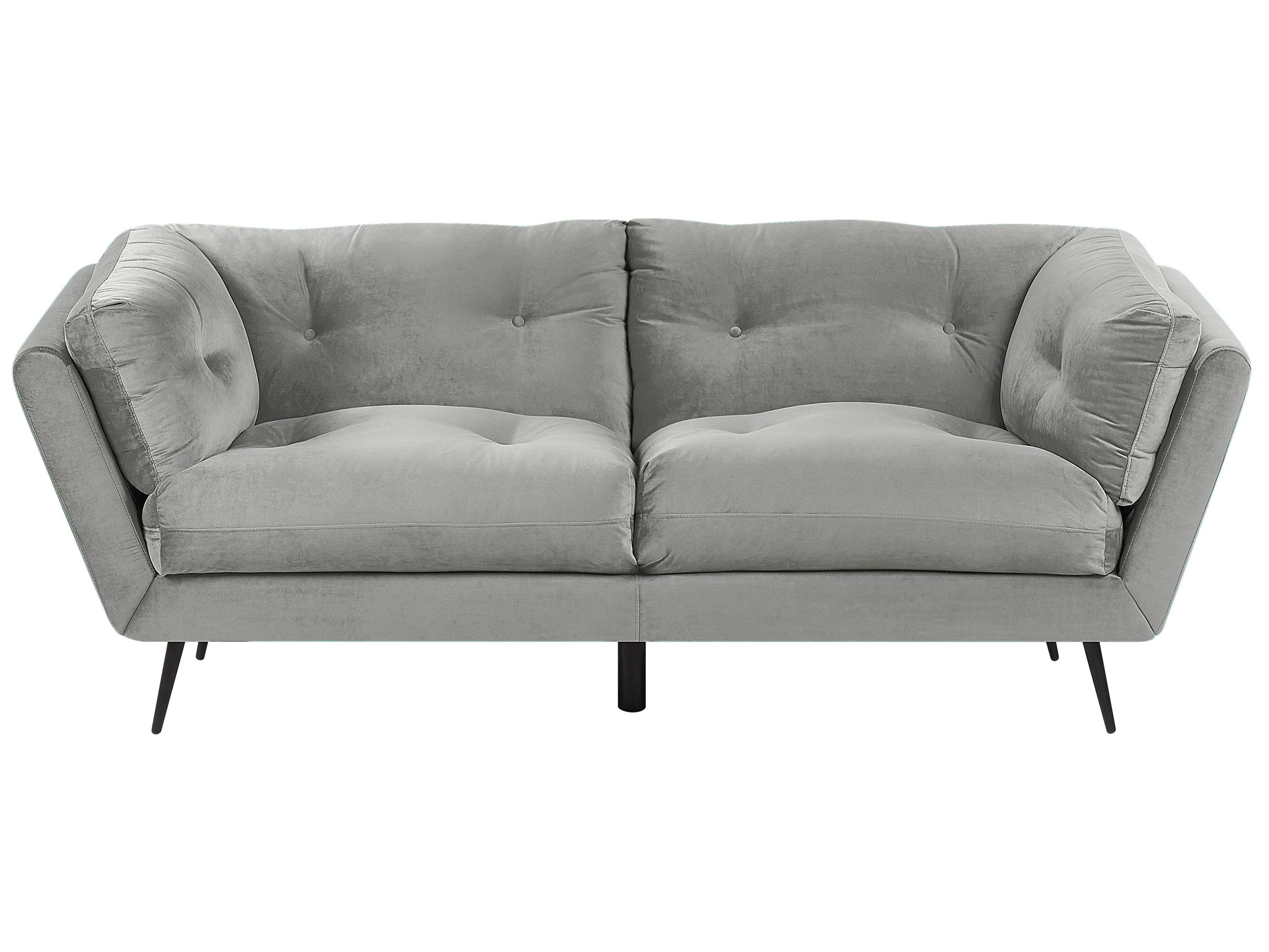 Sofa 3 Seater LENVIK Velvet Grey