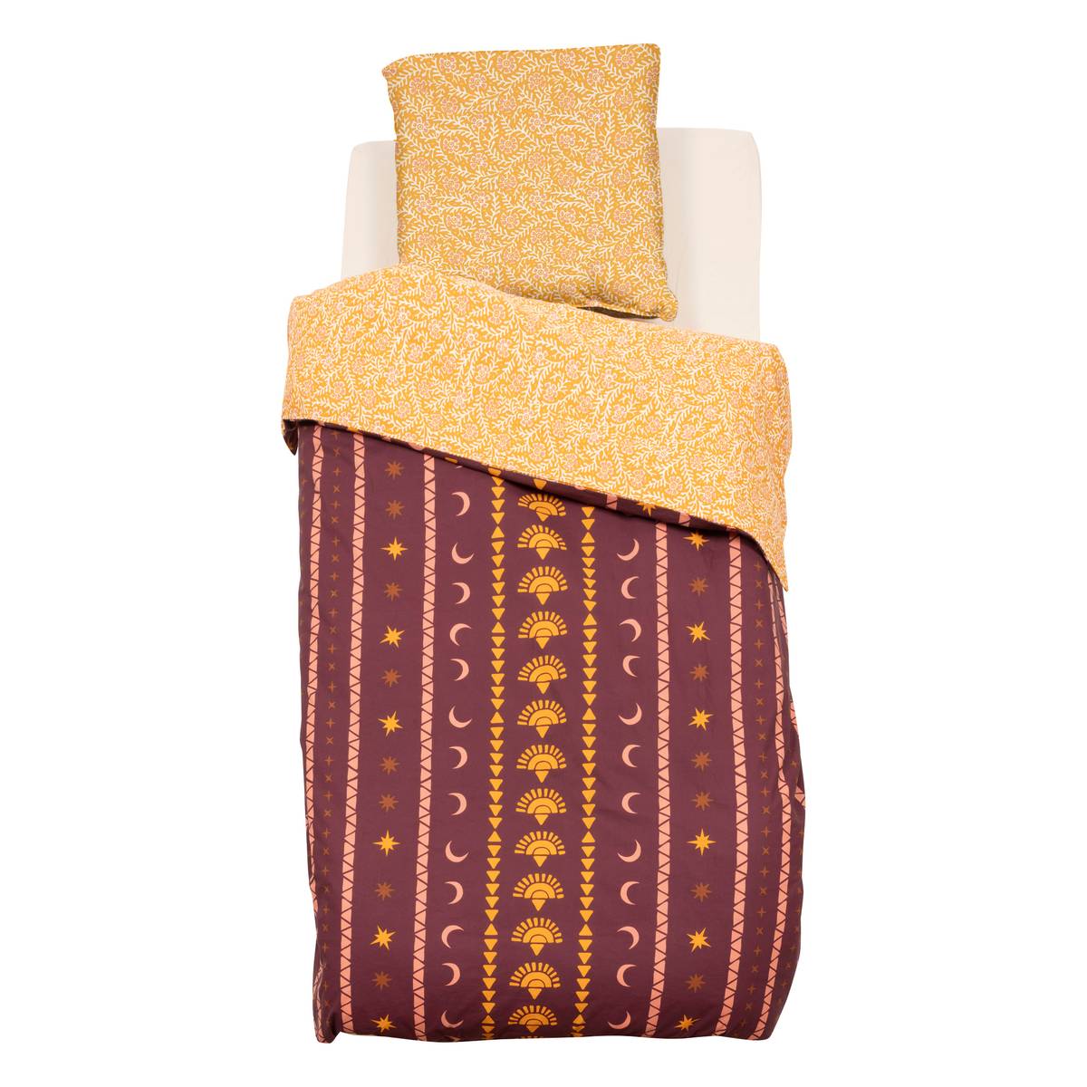 Children's printed bedding set "Bella" 2 pieces, 140x200 cm, Purple