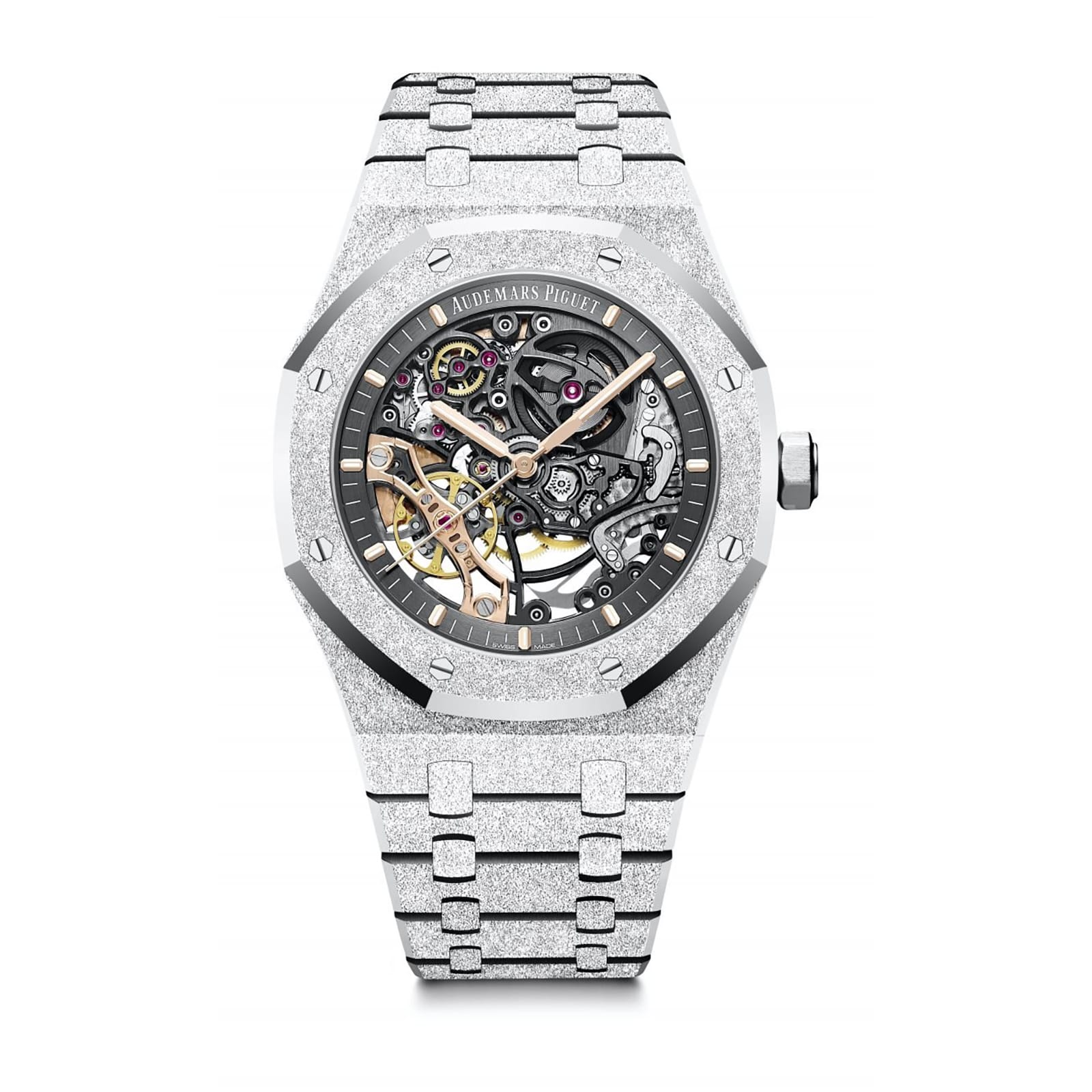 Audemars Piguet Replica Watch Royal Oak Frosted Gold Double Balance Wheel Openworked(1:1 replica) - Top club