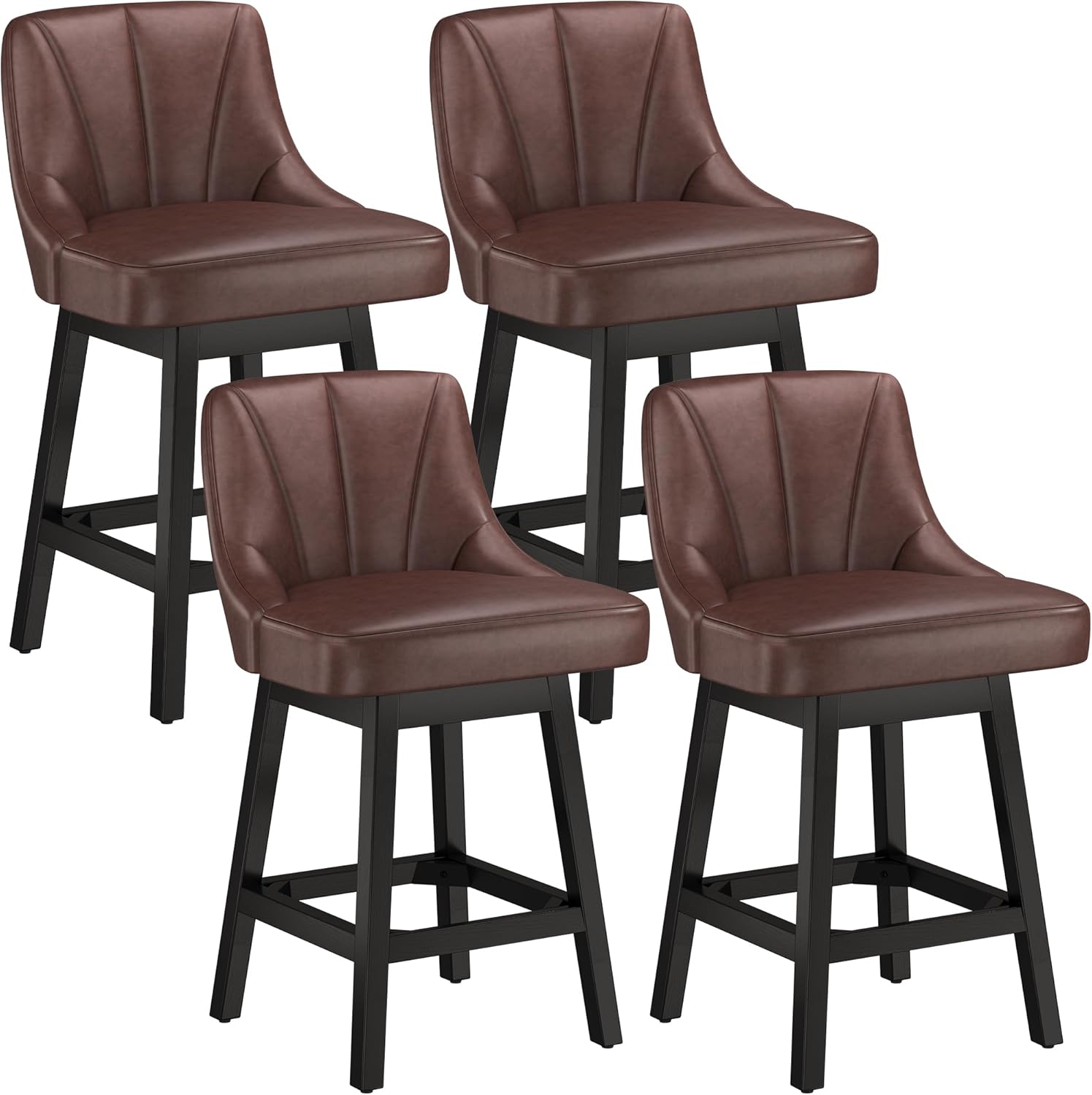 Swivel Bar Stools with Backs, 26