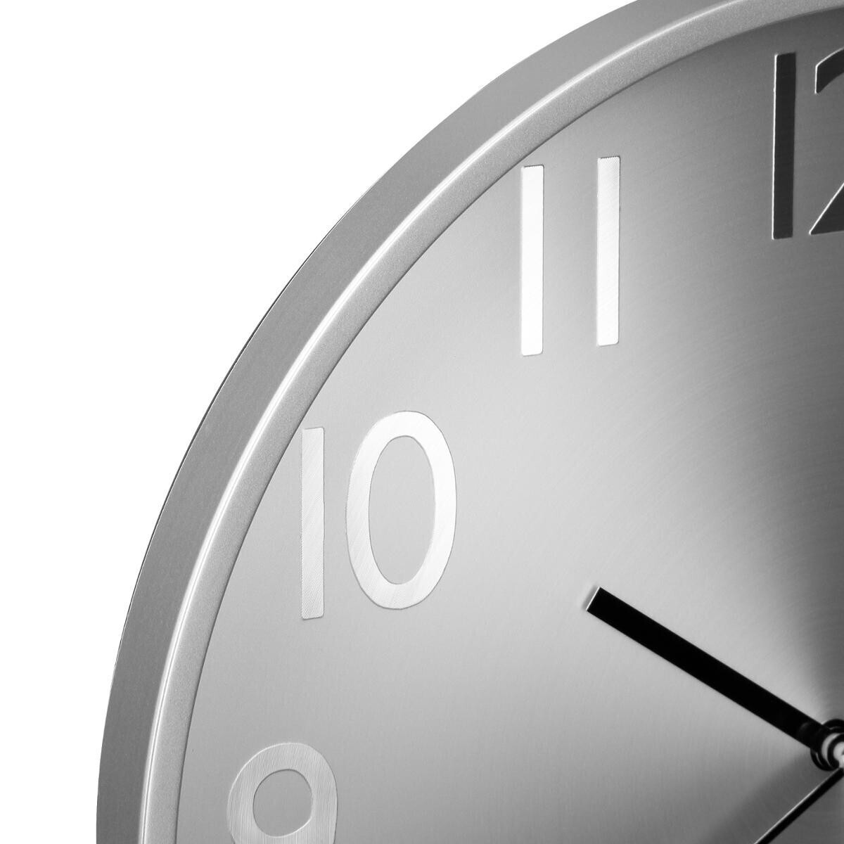 Clock, metal "Anae" Silver, D.30 cm