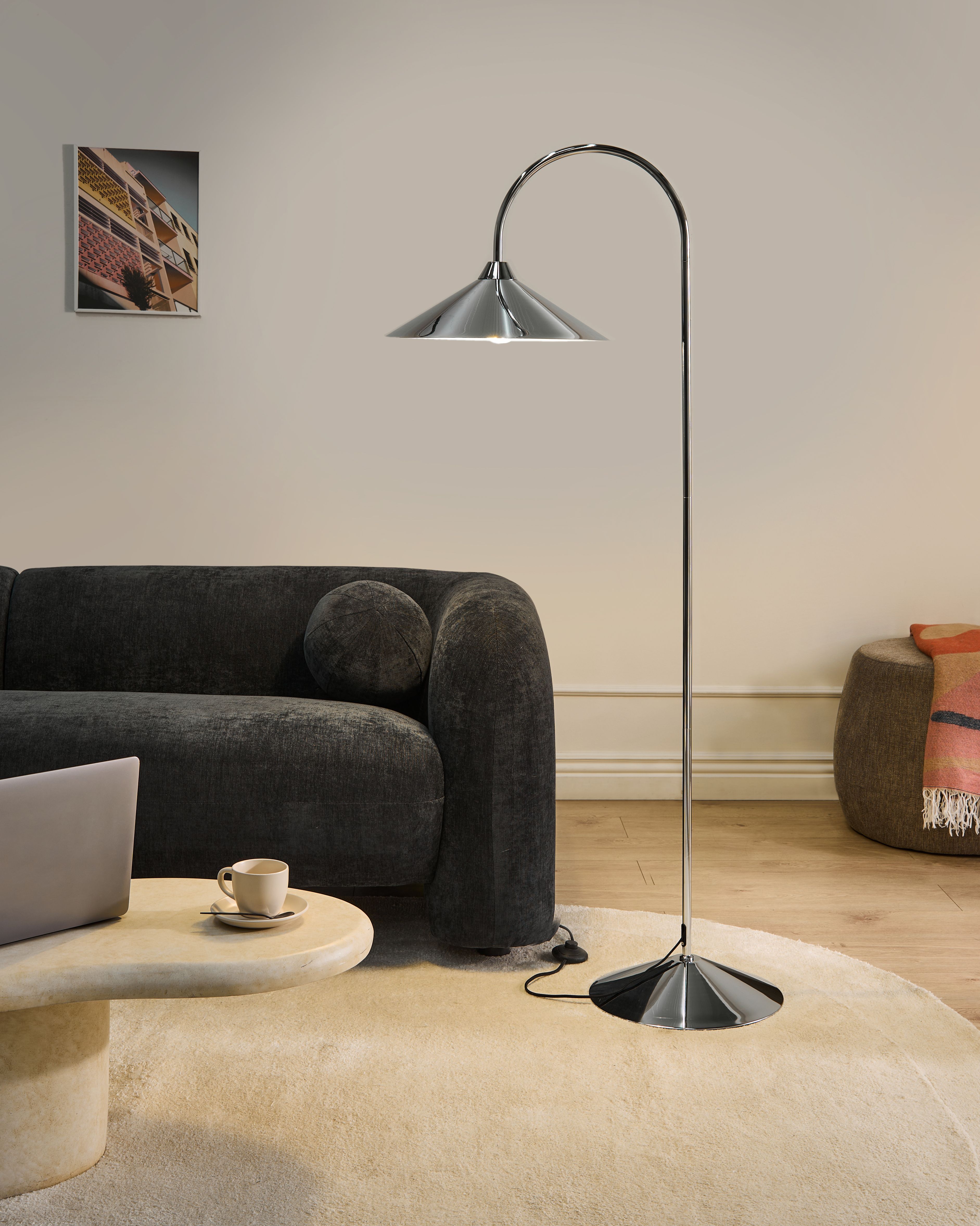 Floor Lamp SAVEGRE Metal Silver