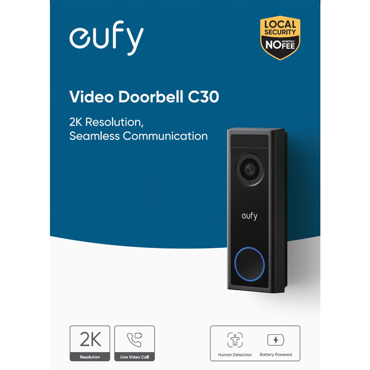 eufy C30 Battery Powered Video Doorbell