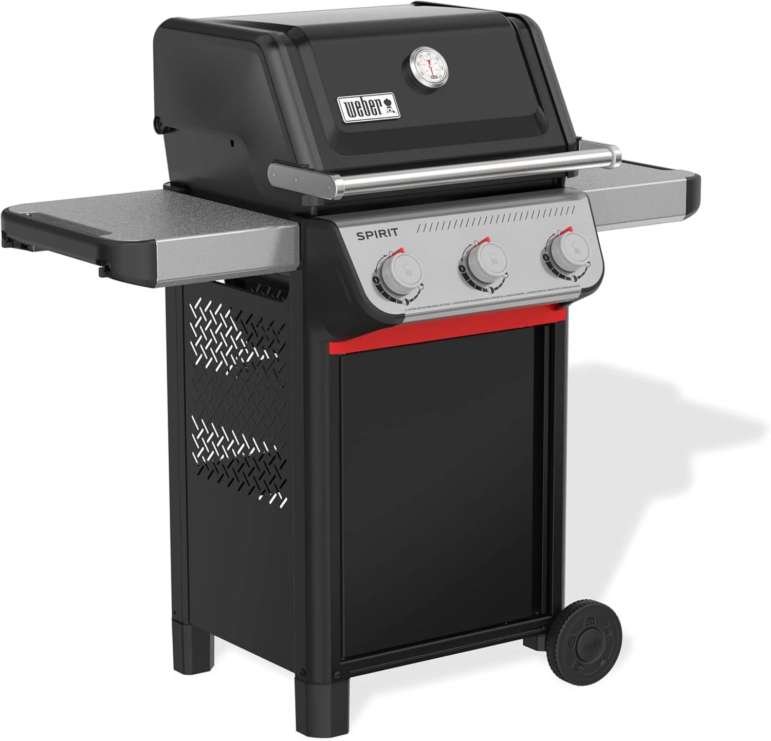 Weber Liquid Propane Gas Grill, 3 Burners, Black, Porcelain-Enameled Cast-Iron Grates - Spirit E-310 - Image 2 Weber Liquid Propane Gas Grill, 3 Burners, Black, Porcelain-Enameled Cast-Iron Grates - Spirit E-310 - Image 2