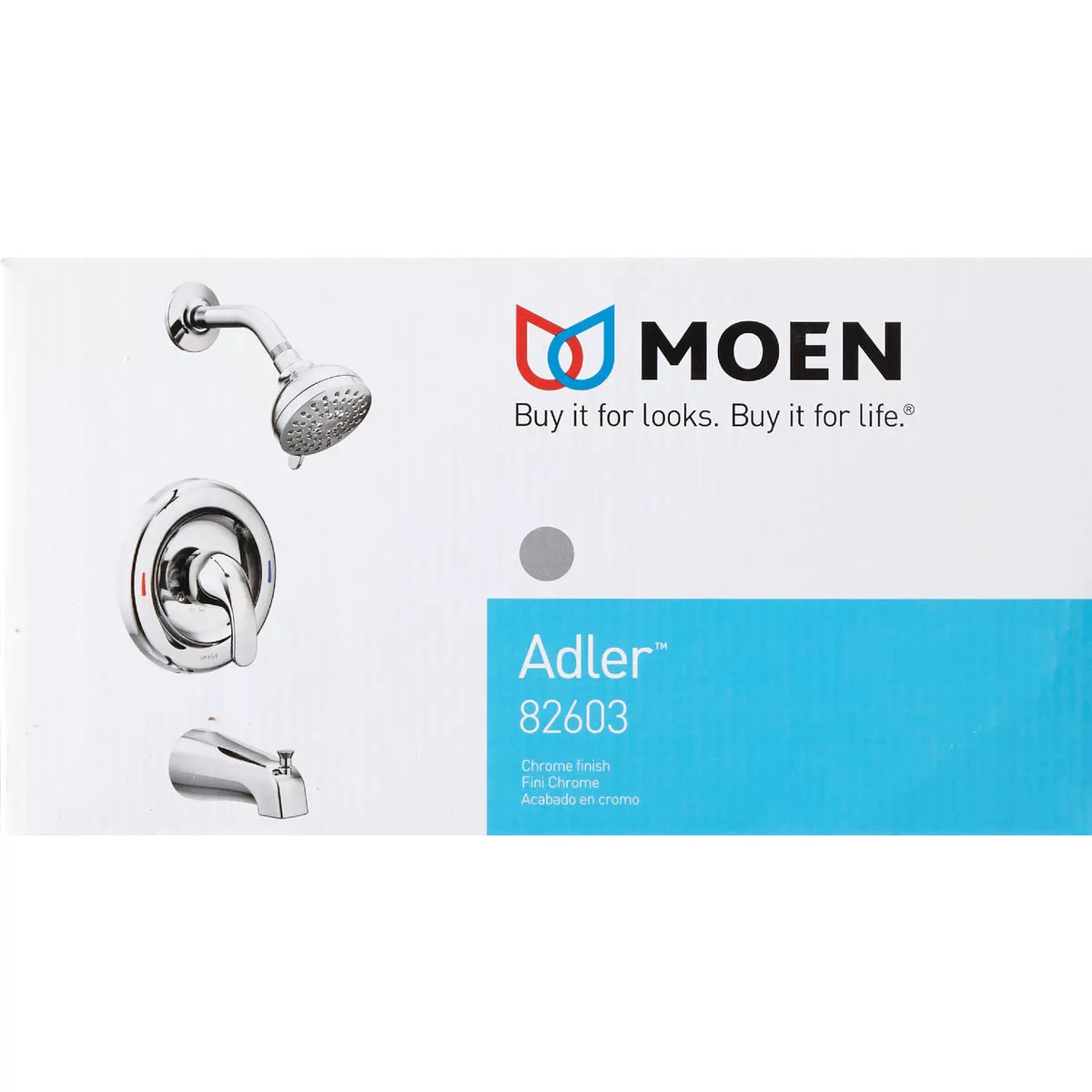 Moen Adler Posi-Temp 1-Handle Lever Tub and Shower Faucet, Chrome