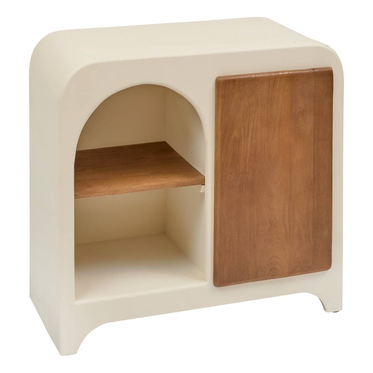 Sideboard 1 door 4 shelves "Sienna" Beige, 85x91 cm