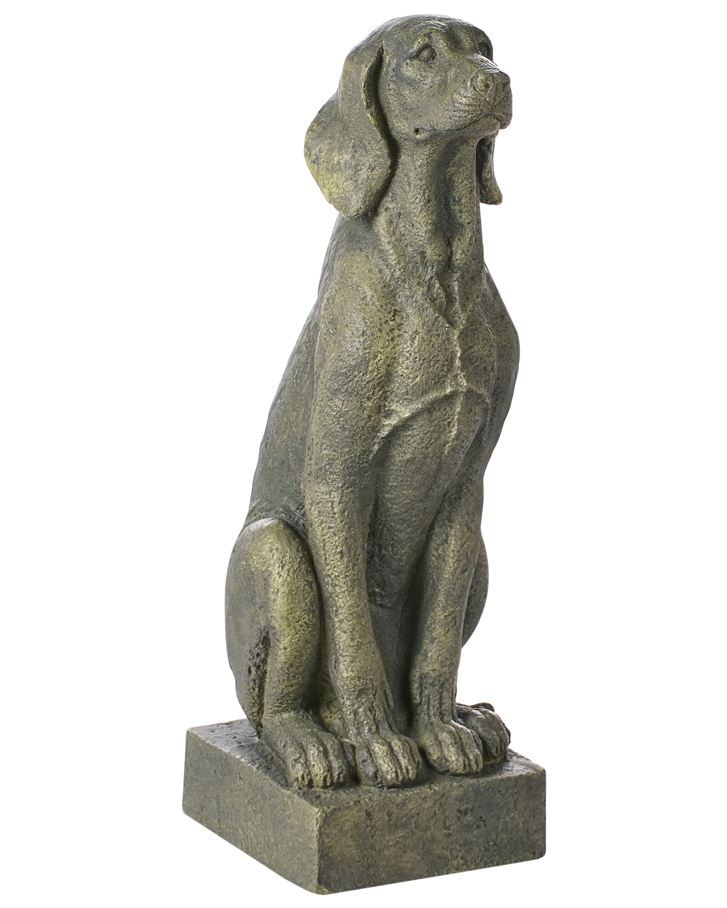 Garden Statue NAIROBI Dog Green