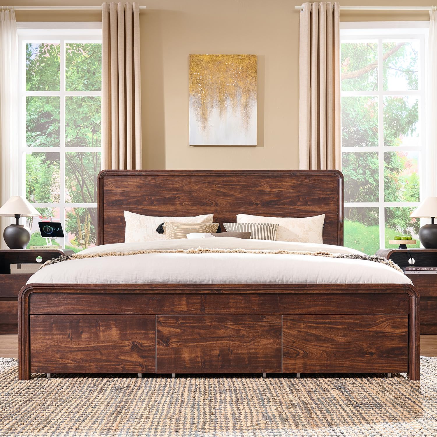Modern King Size Bed Frame with 50