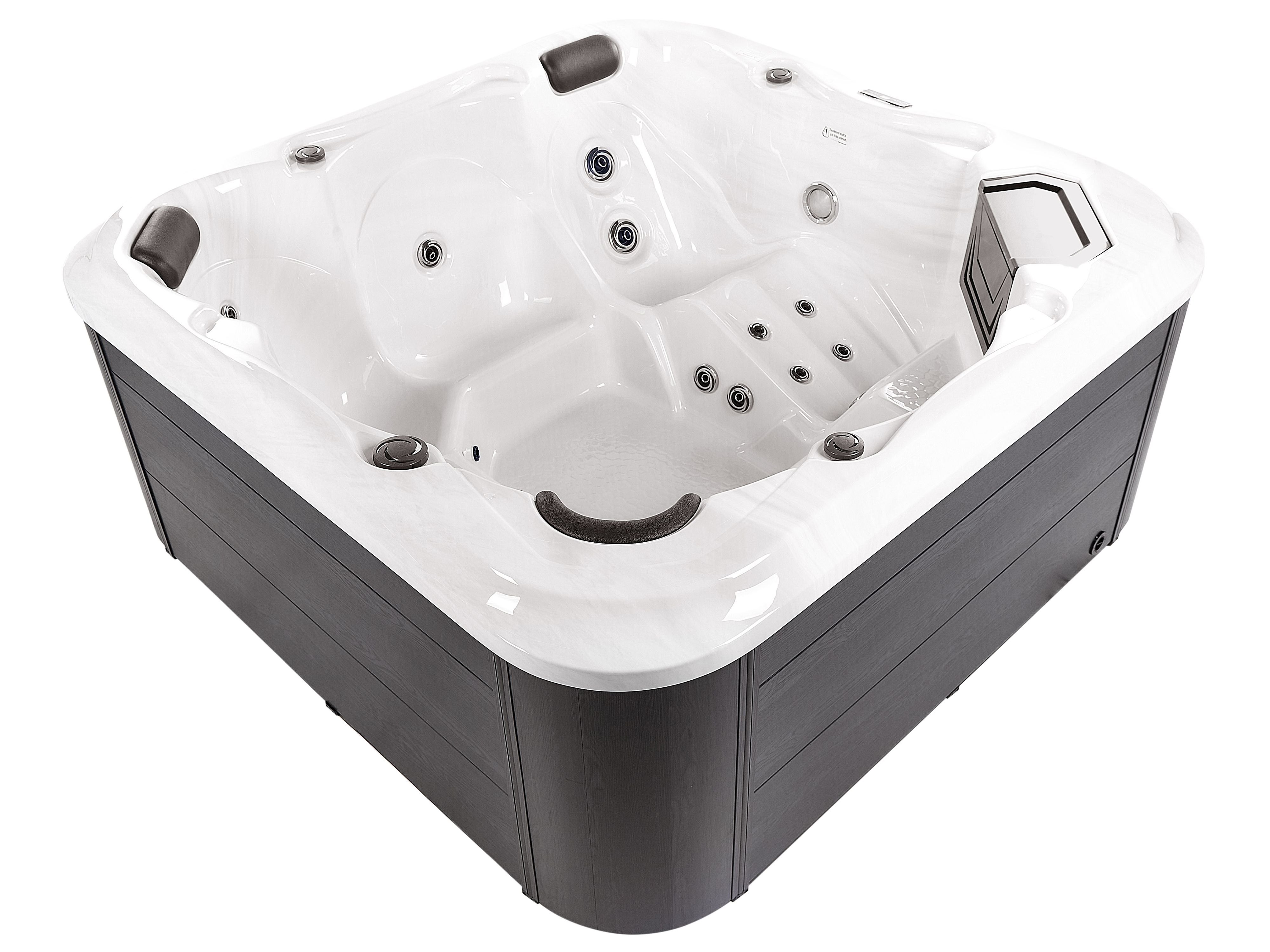 Outdoor Hot Tub with LED TULAROSA White