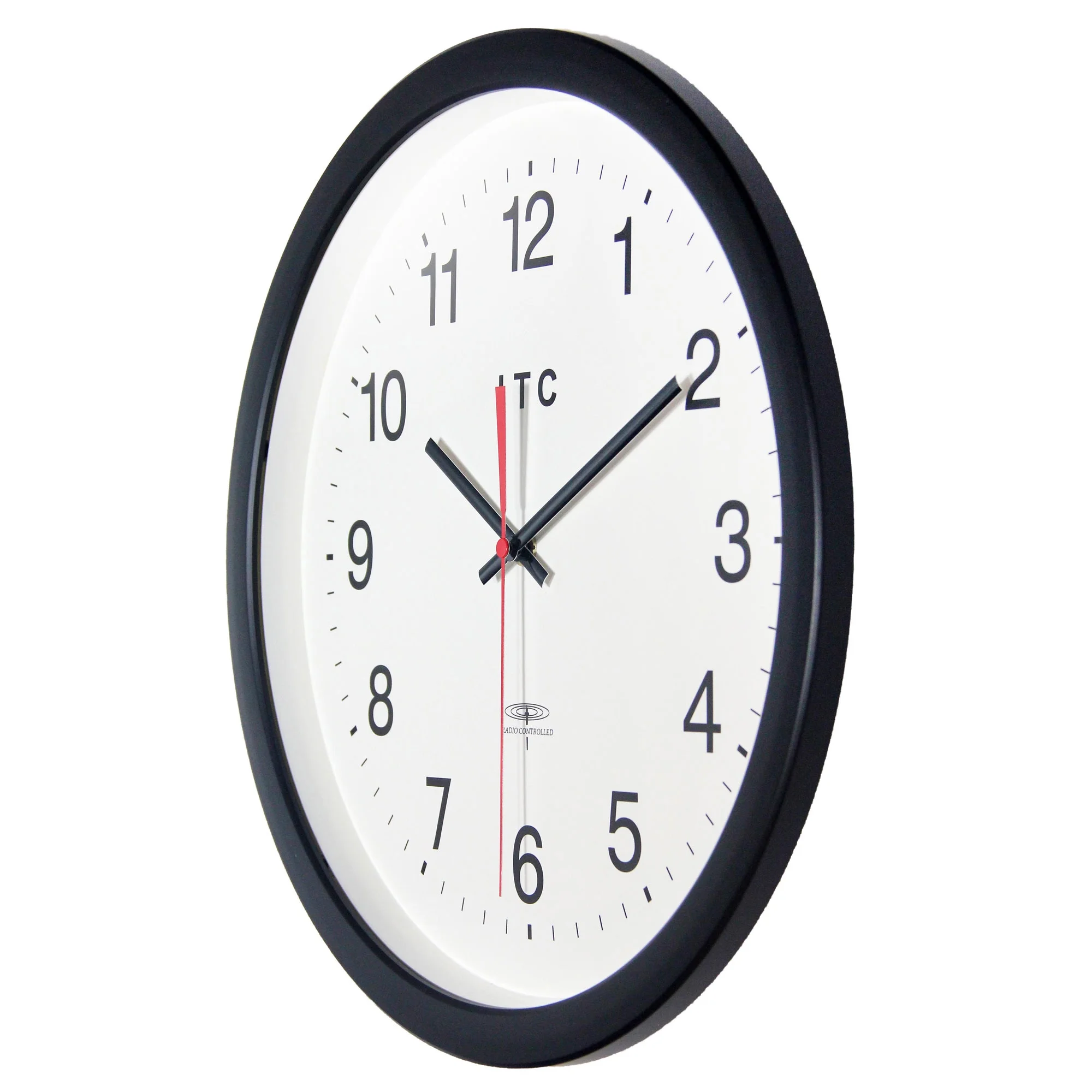 Infinity Instruments 90/RC14-1 Radio Controlled 14 Inch Atomic Clock, Black