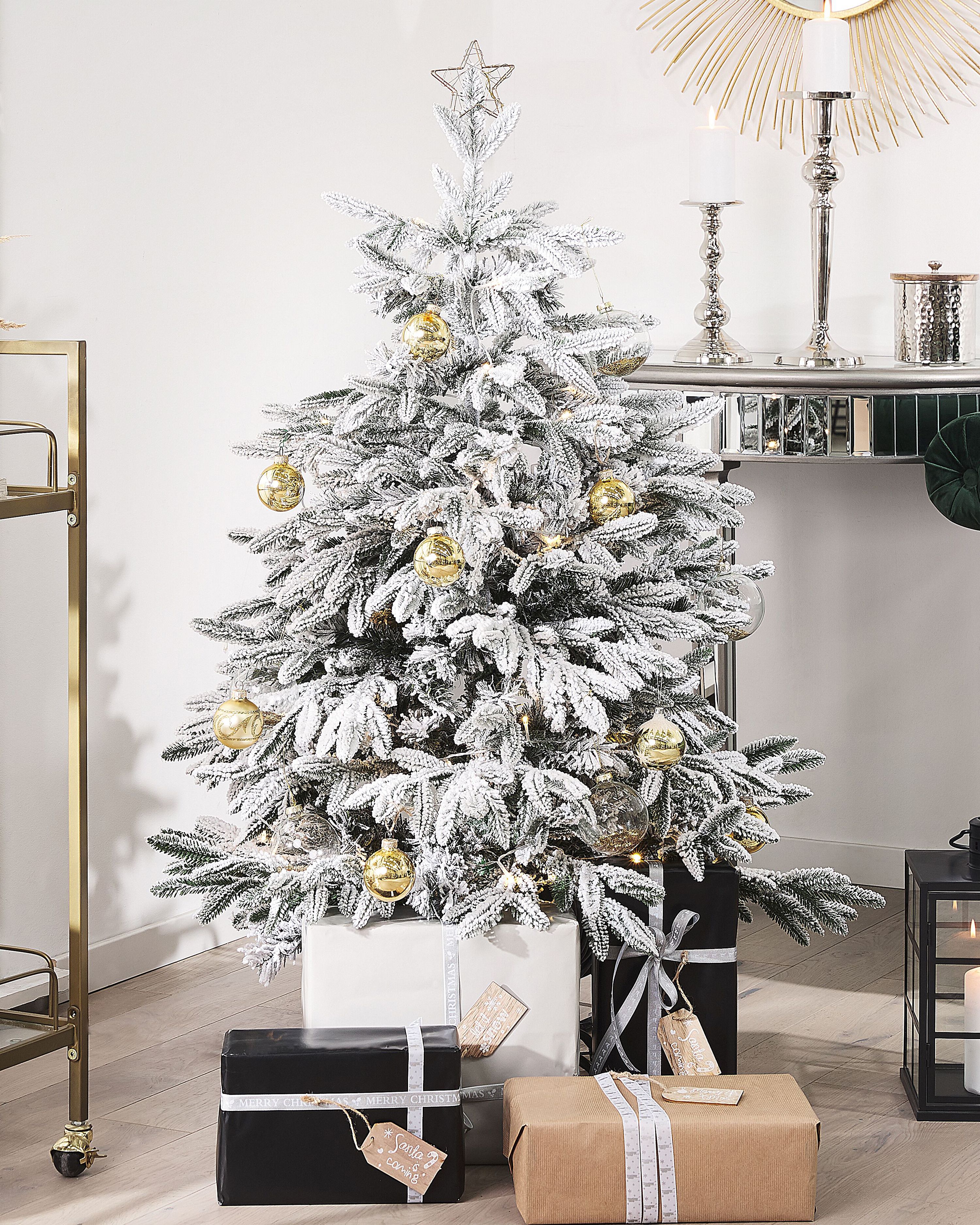 Artificial Snowy Christmas Tree BASSIE 120 cm White