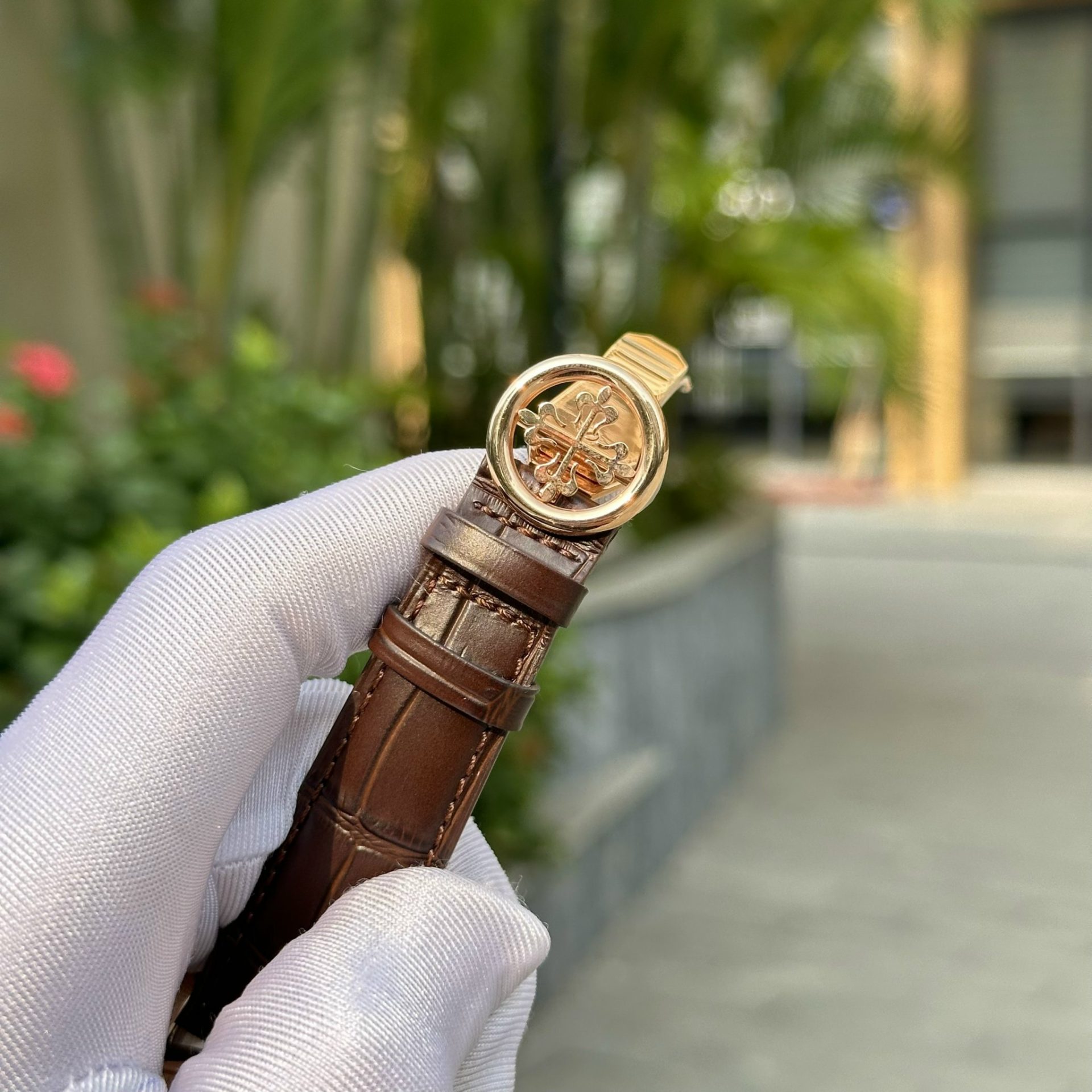Patek Philippe Replica 11 Watch Complications 5205R Rose Gold Switzerland White Dial 40mm - Top club