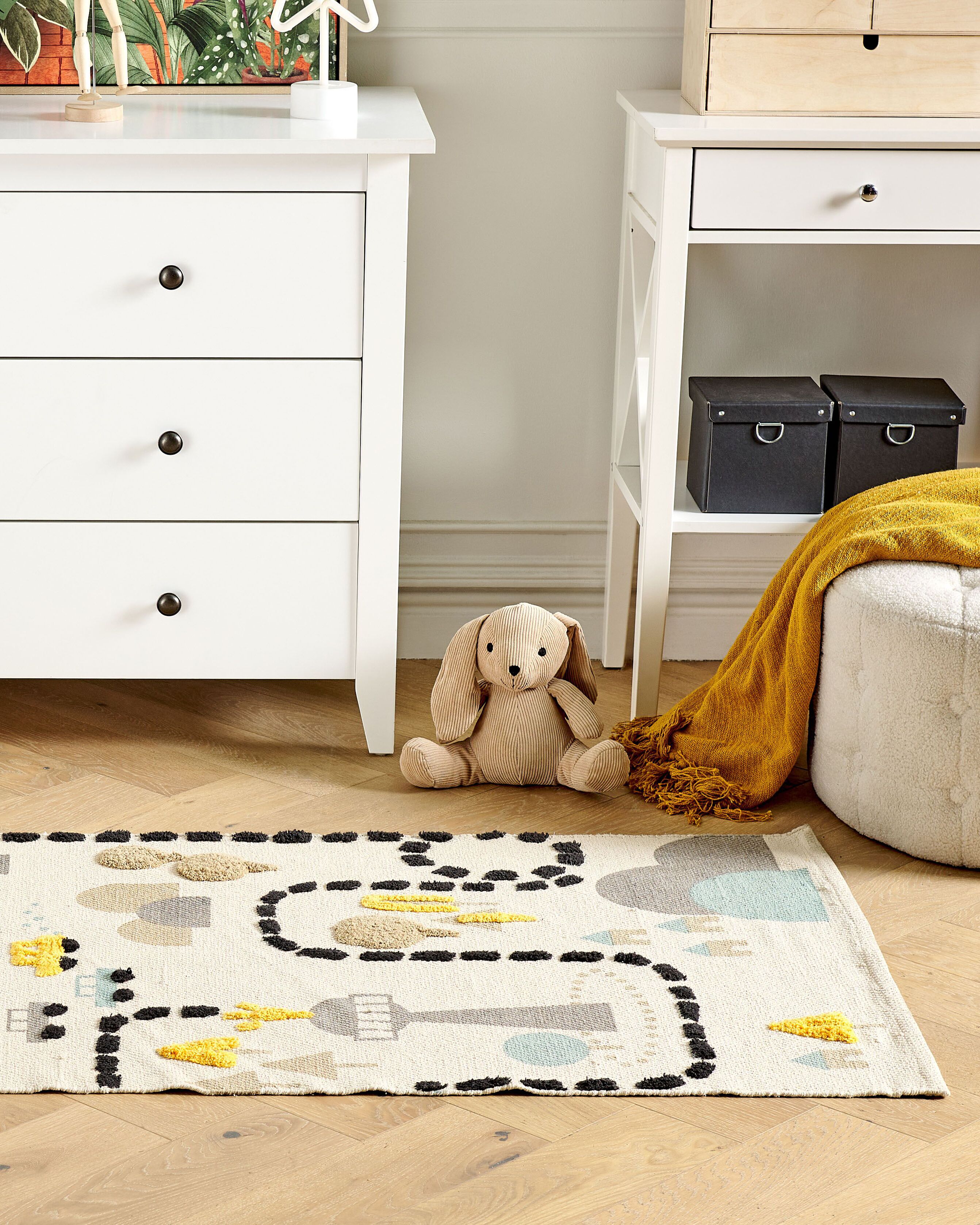 Kids Rug SAZAK Multicolour 80 x 150 cm Cotton