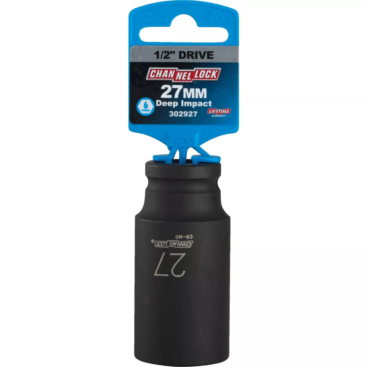 Channellock 1/2 In. Drive 27 mm 6-Point Deep Metric Impact Socket