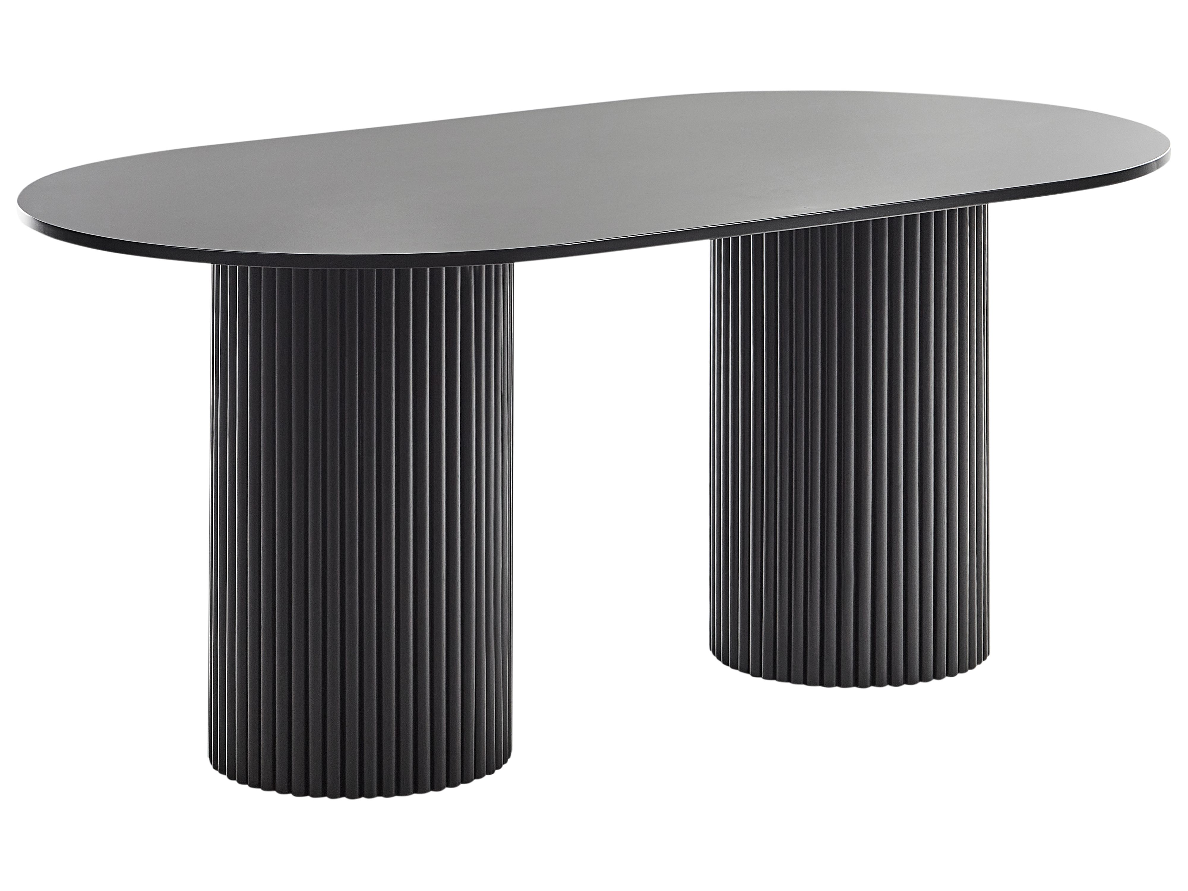 Dining Table SHERIDAN Black 180 cm 100 cm