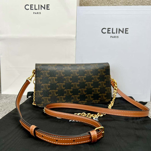 CELINE MULTPOCHETTE logo printed cow leather mini handbag celine dupes bags