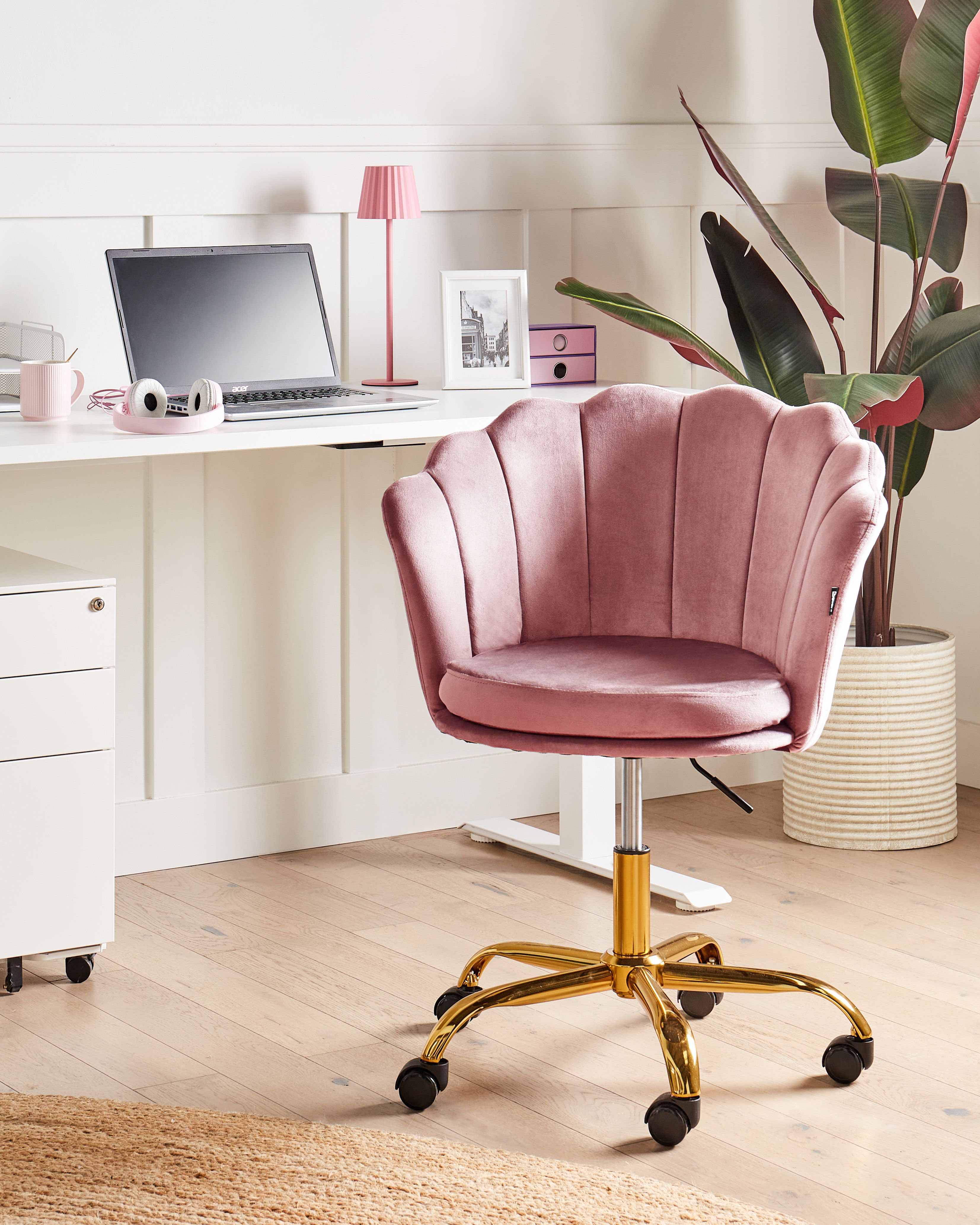Desk Chair MONTICELLO Velvet Pink