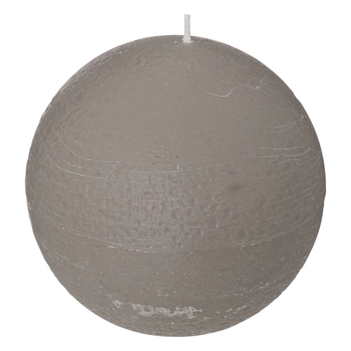 Rustic ball candle Grey, 445g