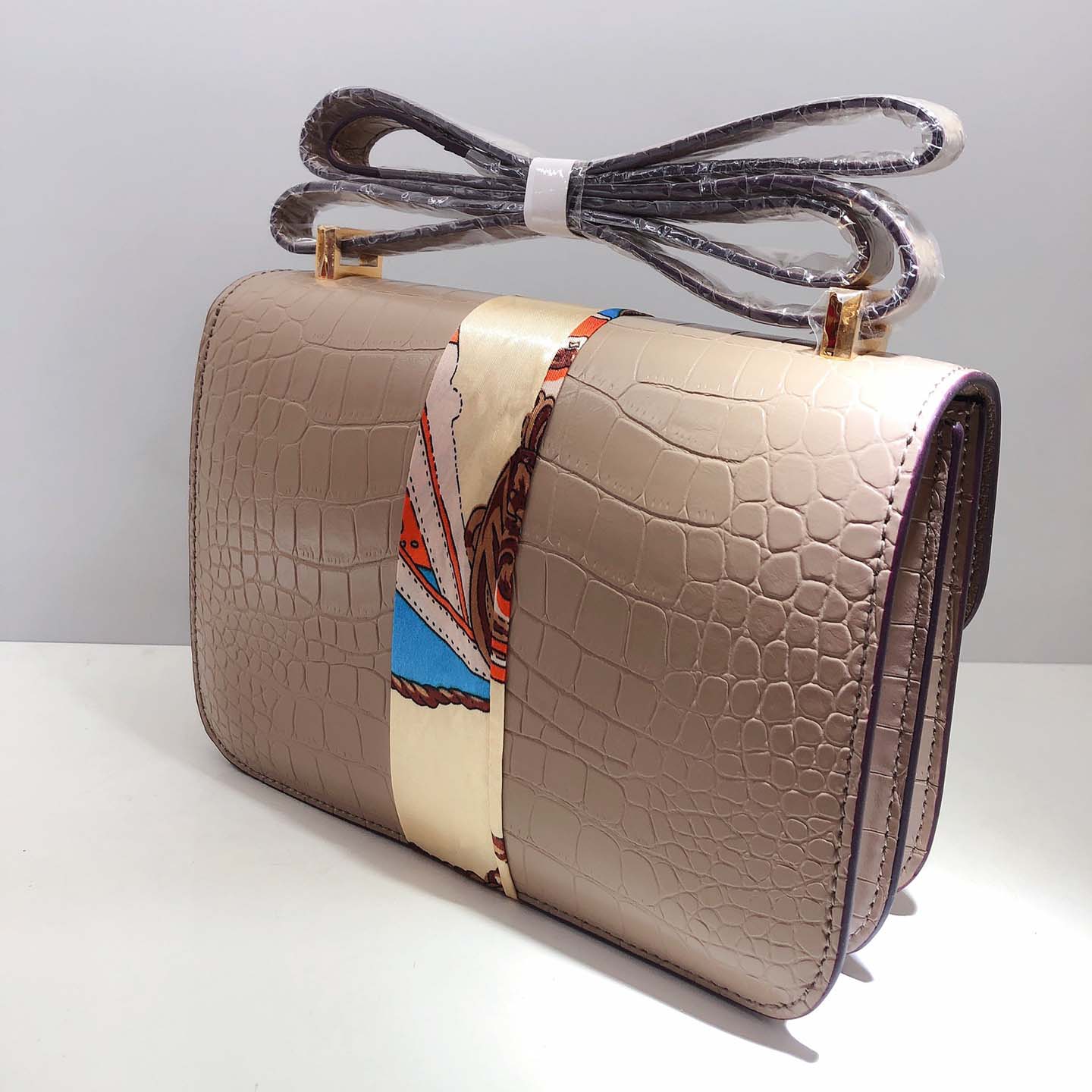 Replica Hermes Constance Crocodile Leather Pattern Cross Body Bag1:1High-quality replica
