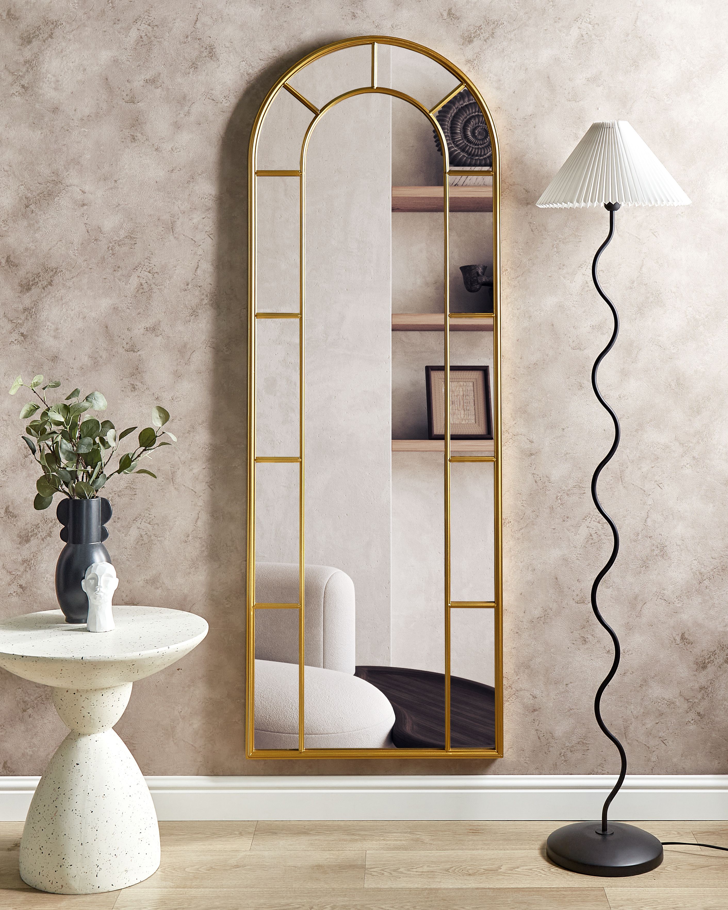 Wall Mirror CROSSES 60 cm 170 cm Metal Gold