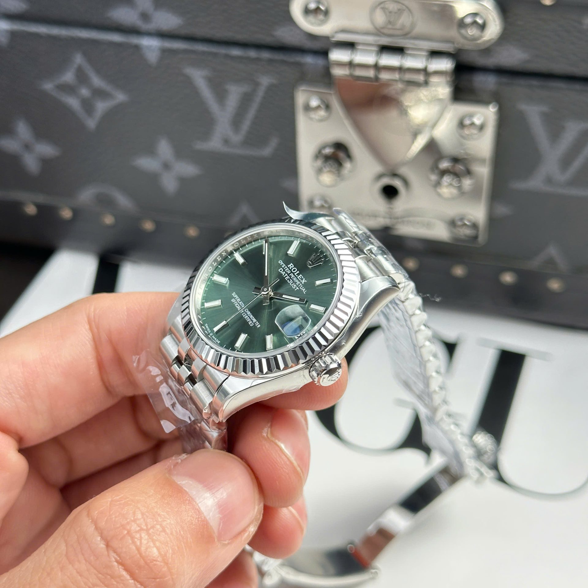 Rolex DateJust Replica Watch Dial Green Jubilee Strap THB Factory 31mm - Top club