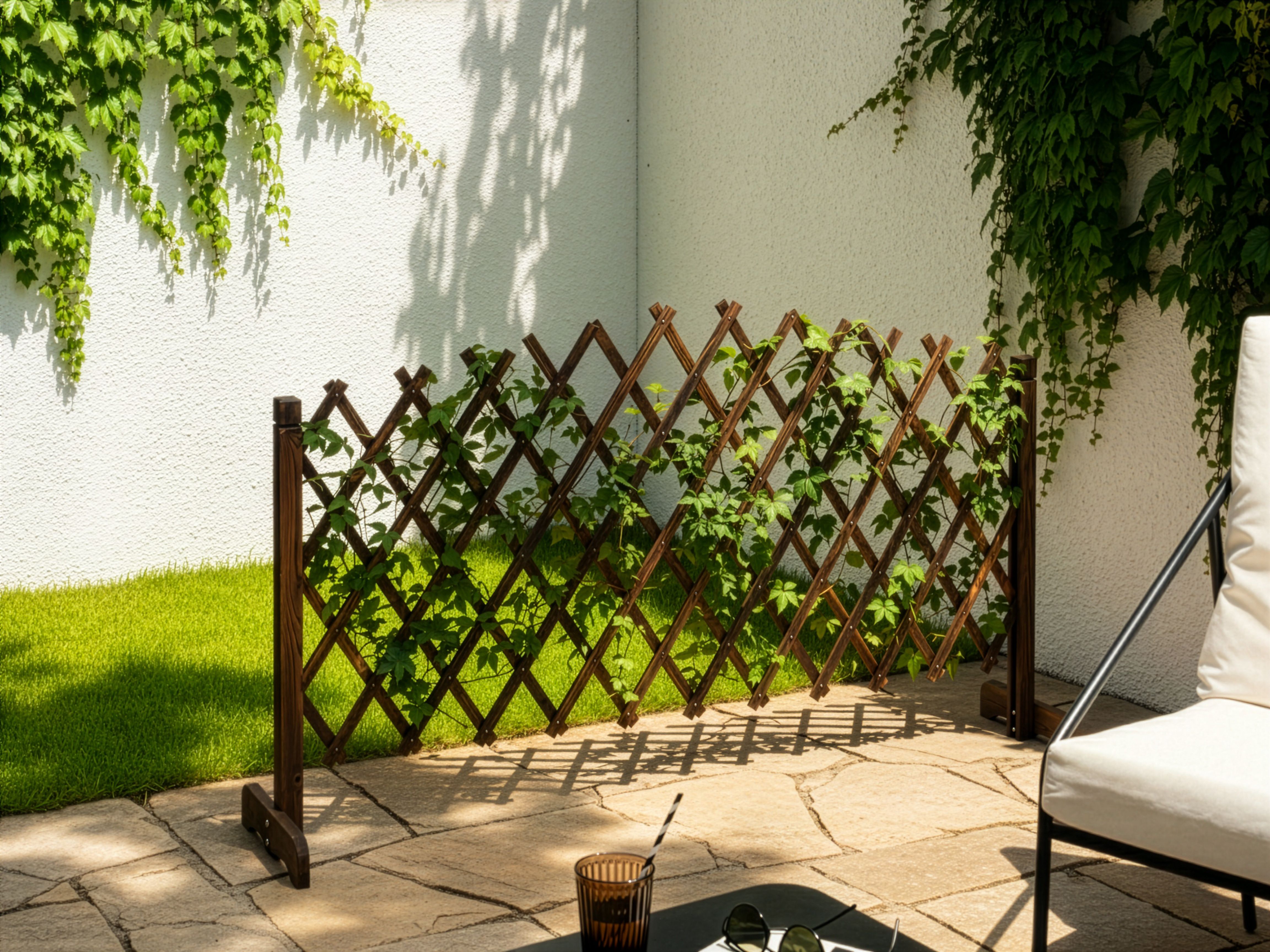 Garden Trellis PAVAROLO Extendable Dark Brown