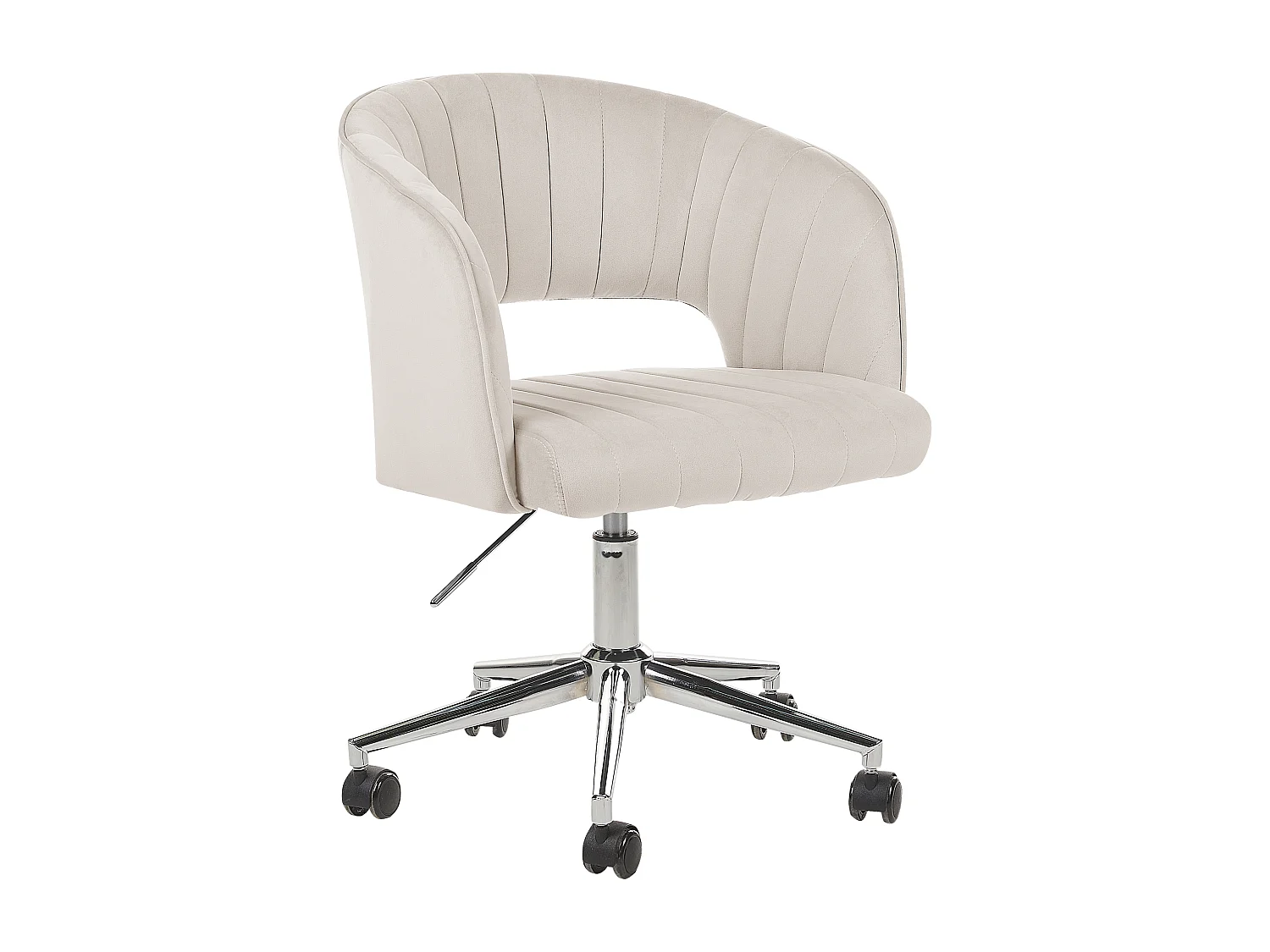 Chaise de bureau KATONAH Velours Beige clair