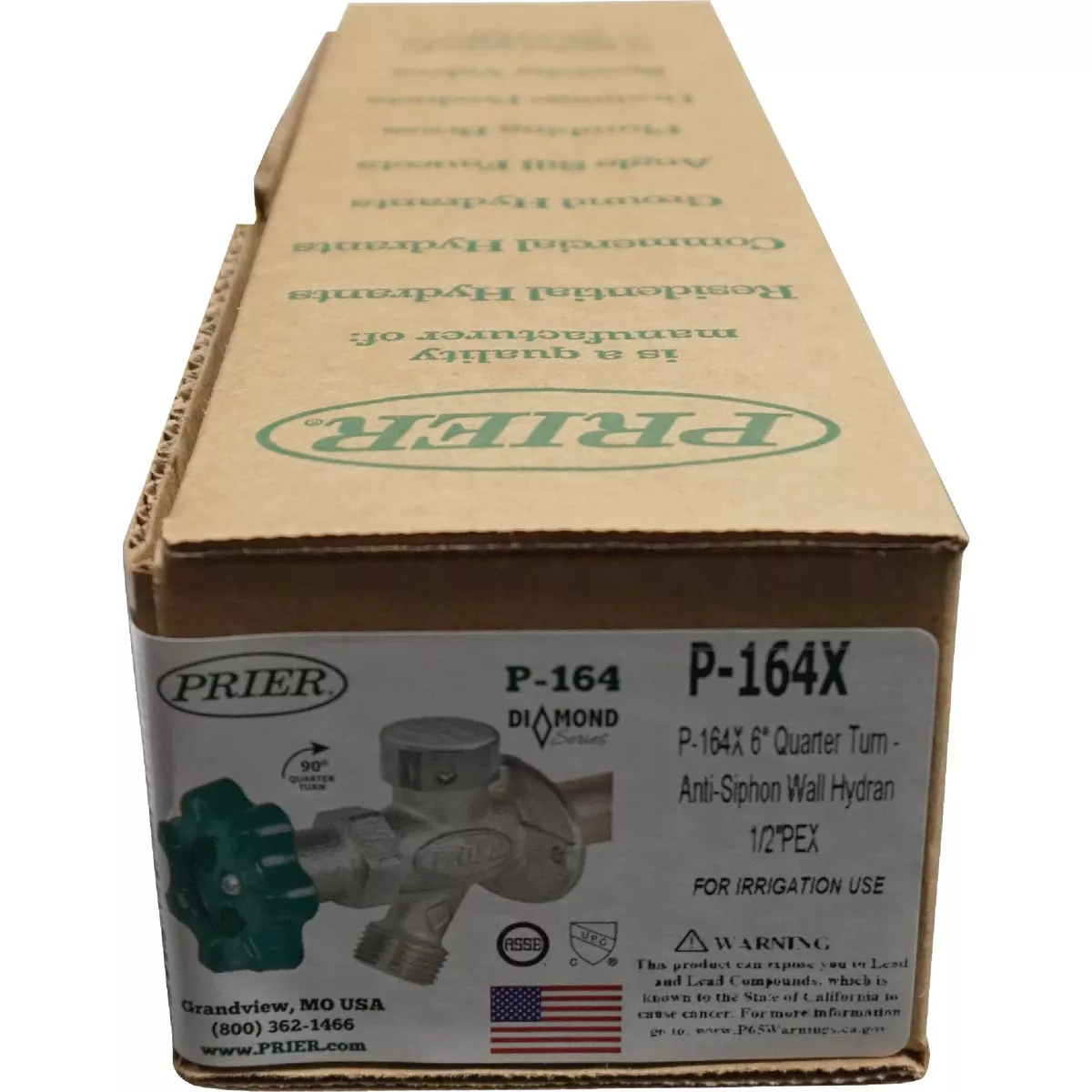 Prier 1/2 In. x 6 In. Crimp Pex Quarter-Turn Anti-Siphon Freezeless Wall Hydrant