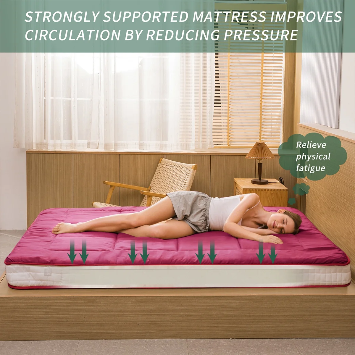 Futon Mattress, Padded Japanese Floor Mattress Quilted Bed Mattress Topper, Extra Thick Folding Sleeping Pad, Dark Grey, Twin - Image 38