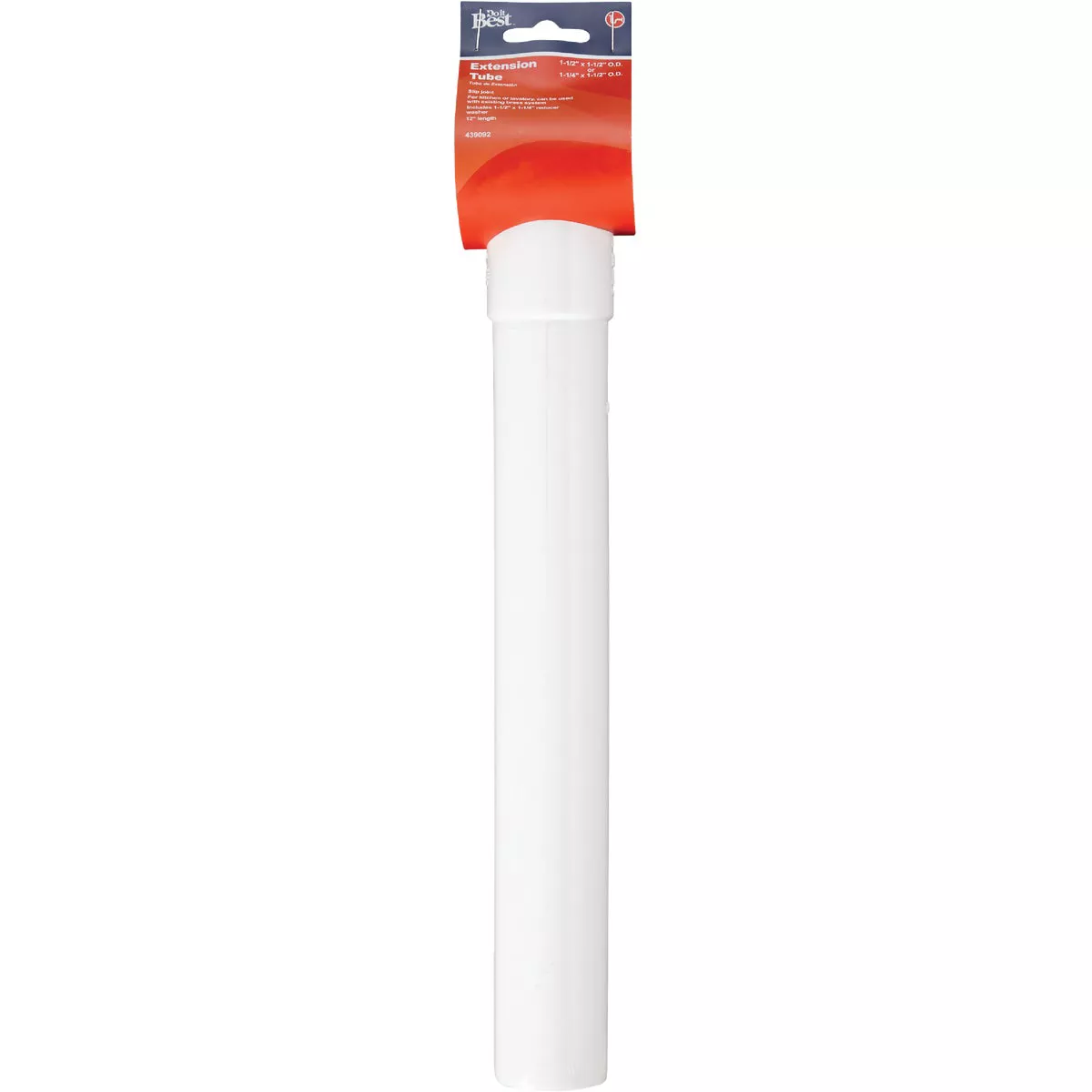 Do it Best 1-1/2 In. x 12 In. White Plastic Extension Tube