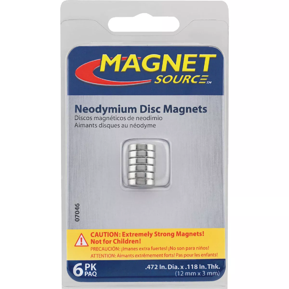 Master Magnetics 0.472 in. Neodymium Disc Magnet (6-Pack)