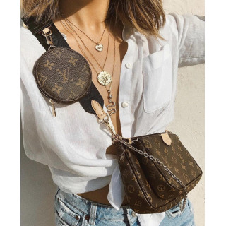Louis Vuitton Multi Pochette Accessoires Khaki Strap1:1High-quality replica