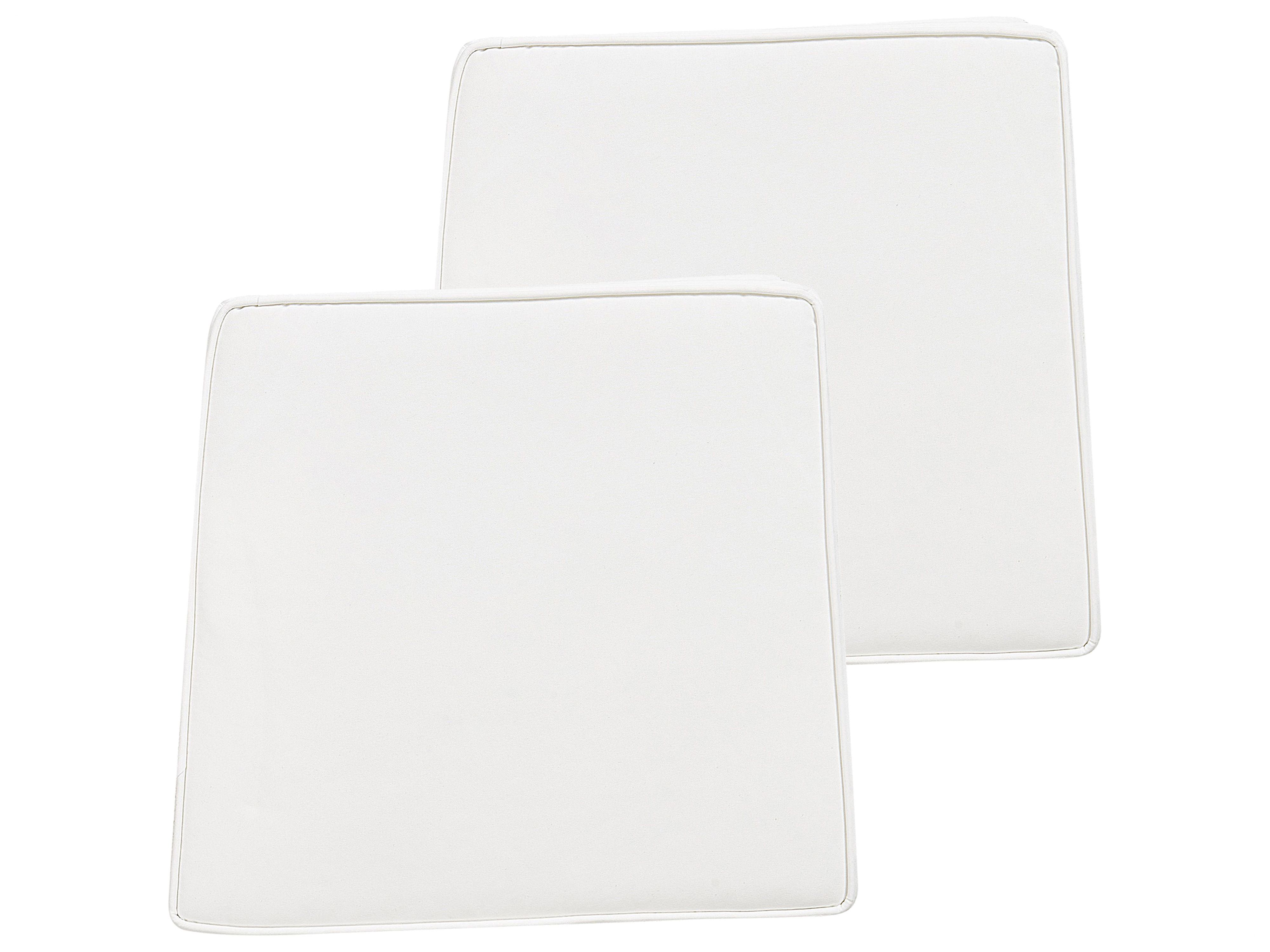 Set of 2 Garden Chair Cushions TERNI 37 x 34 cm Off-White