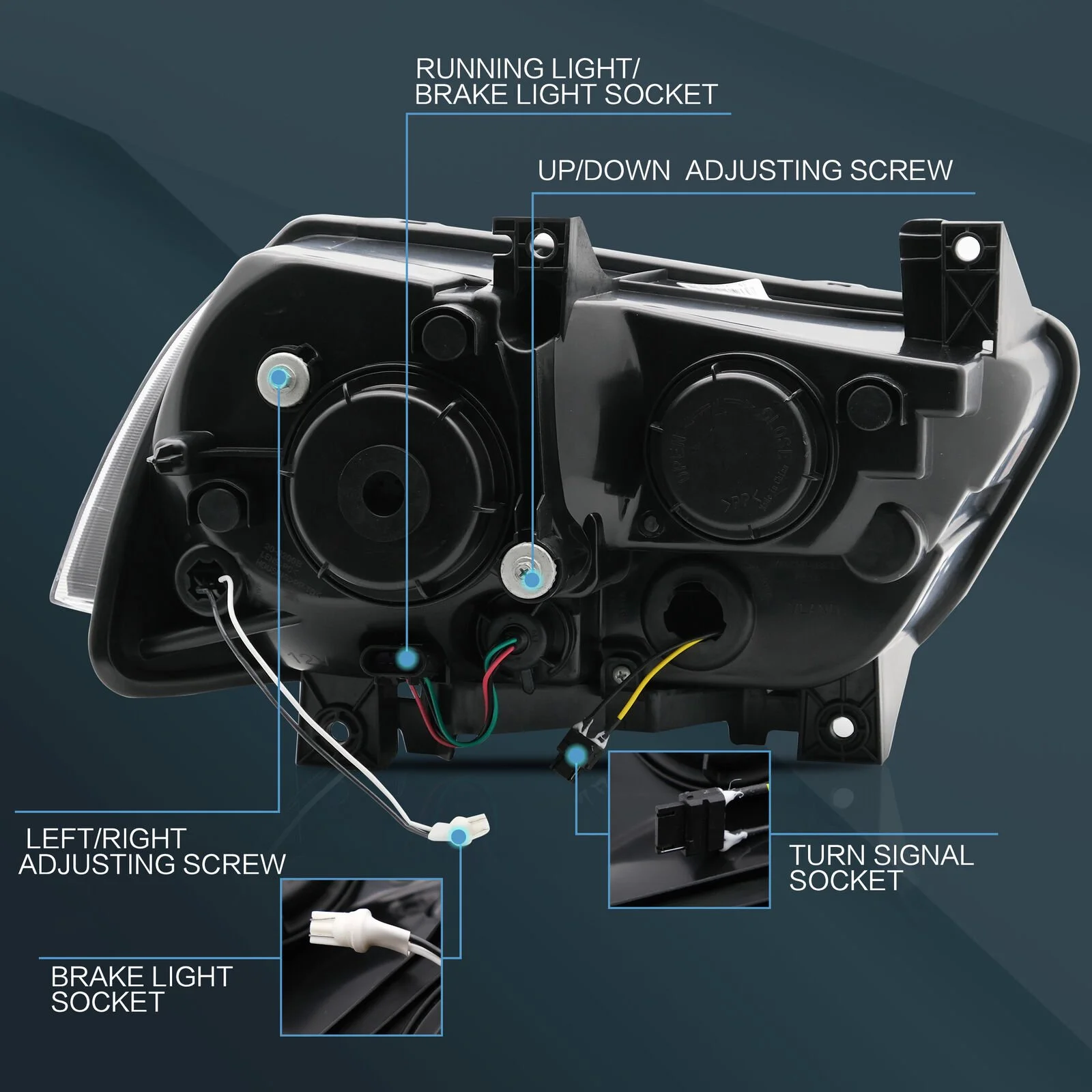VLAND for Dodge Charger 2011 2012 2013 2014 Dual Beam Projector Headlights Replacement Assembly - Image 31